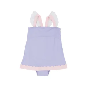 Sanctuary Scallop Swimsuit - Lauderdale Lavender with Palm Beach Pink