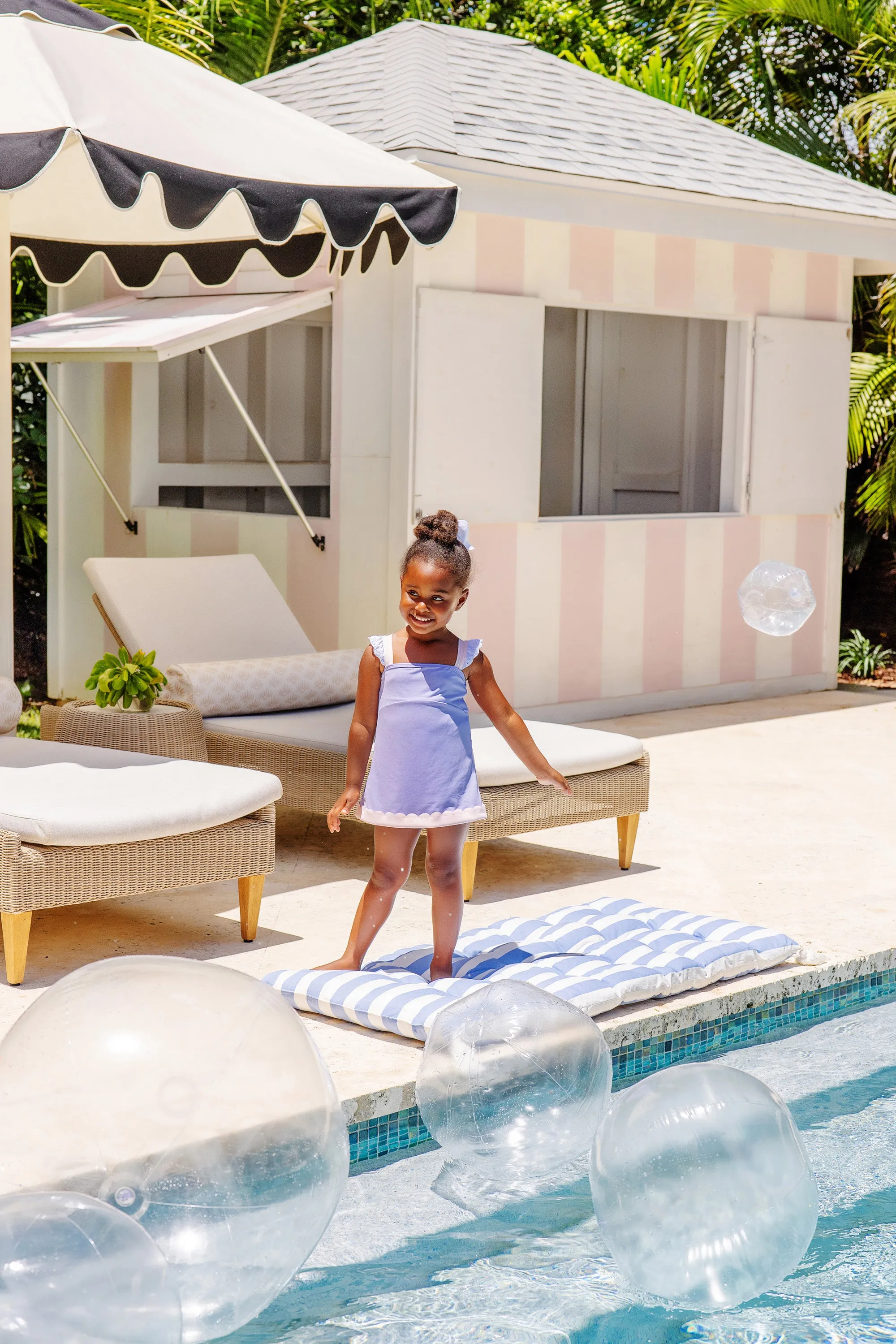 Sanctuary Scallop Swimsuit - Lauderdale Lavender with Palm Beach Pink