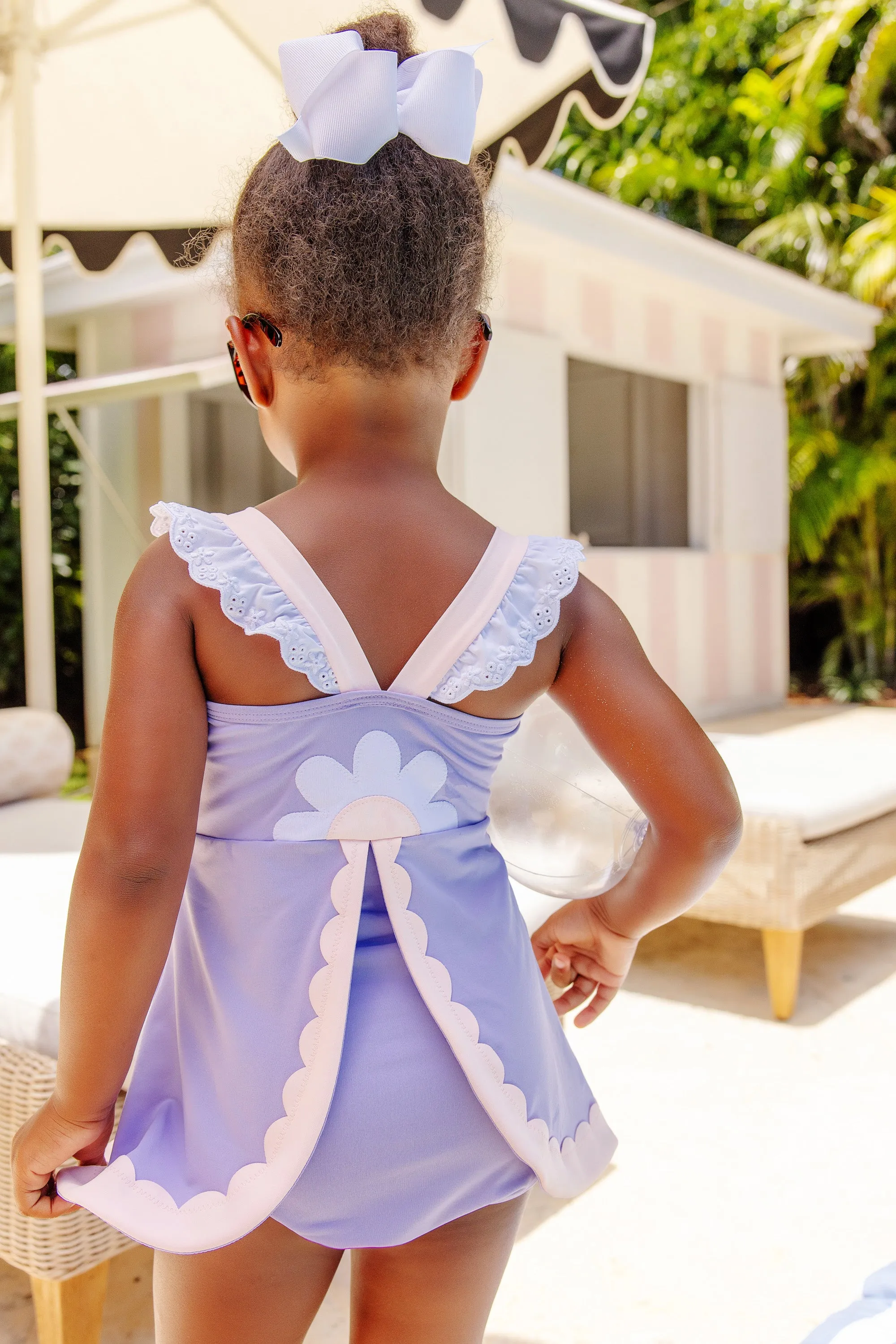 Sanctuary Scallop Swimsuit - Lauderdale Lavender with Palm Beach Pink