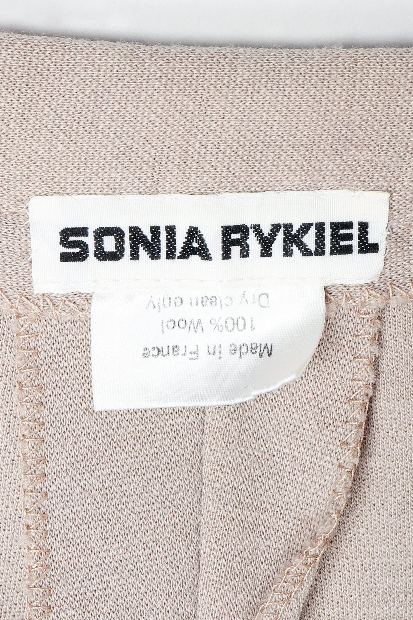 Sand Beige Knit Cropped Trouser