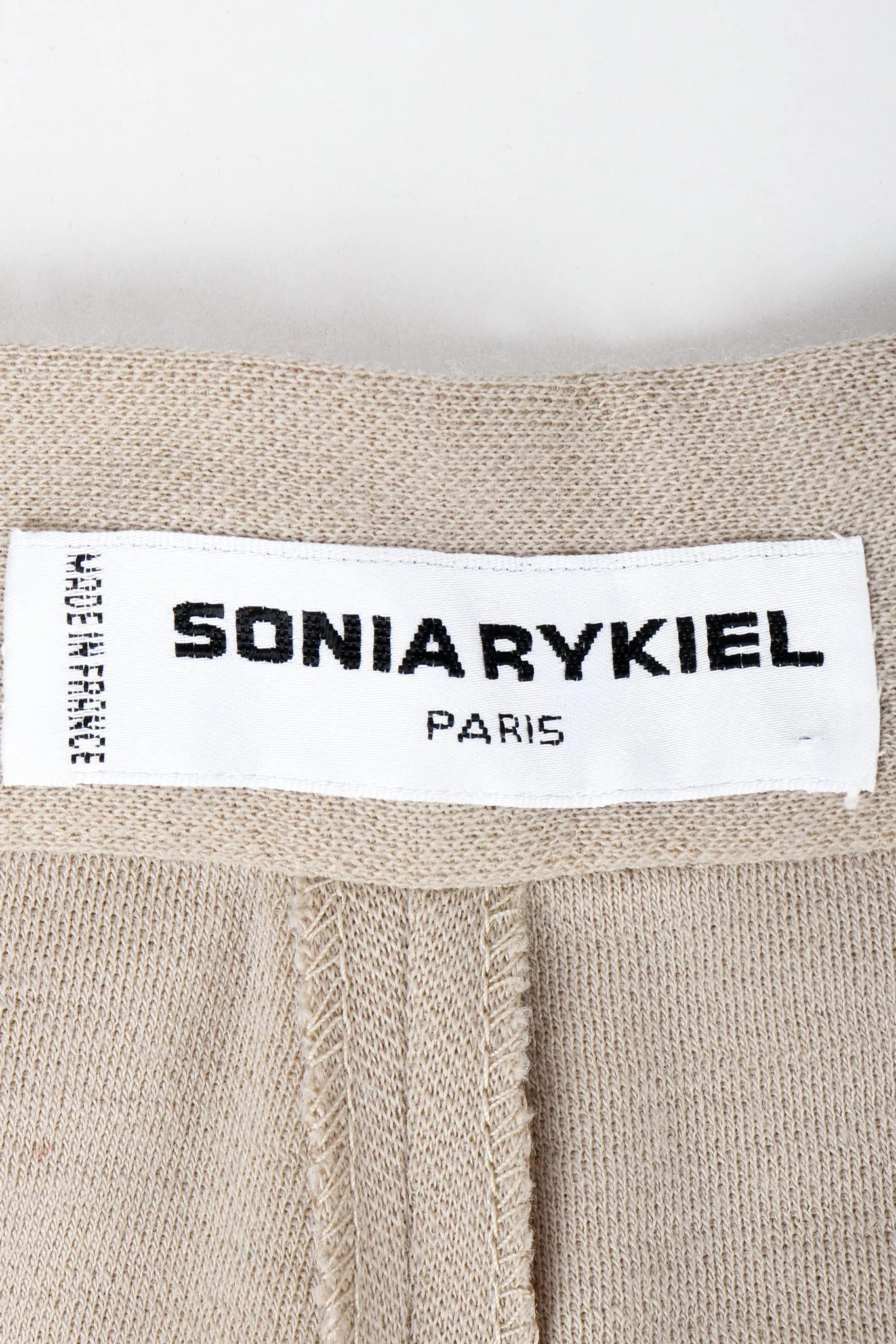 Sand Beige Knit Pleated Pant