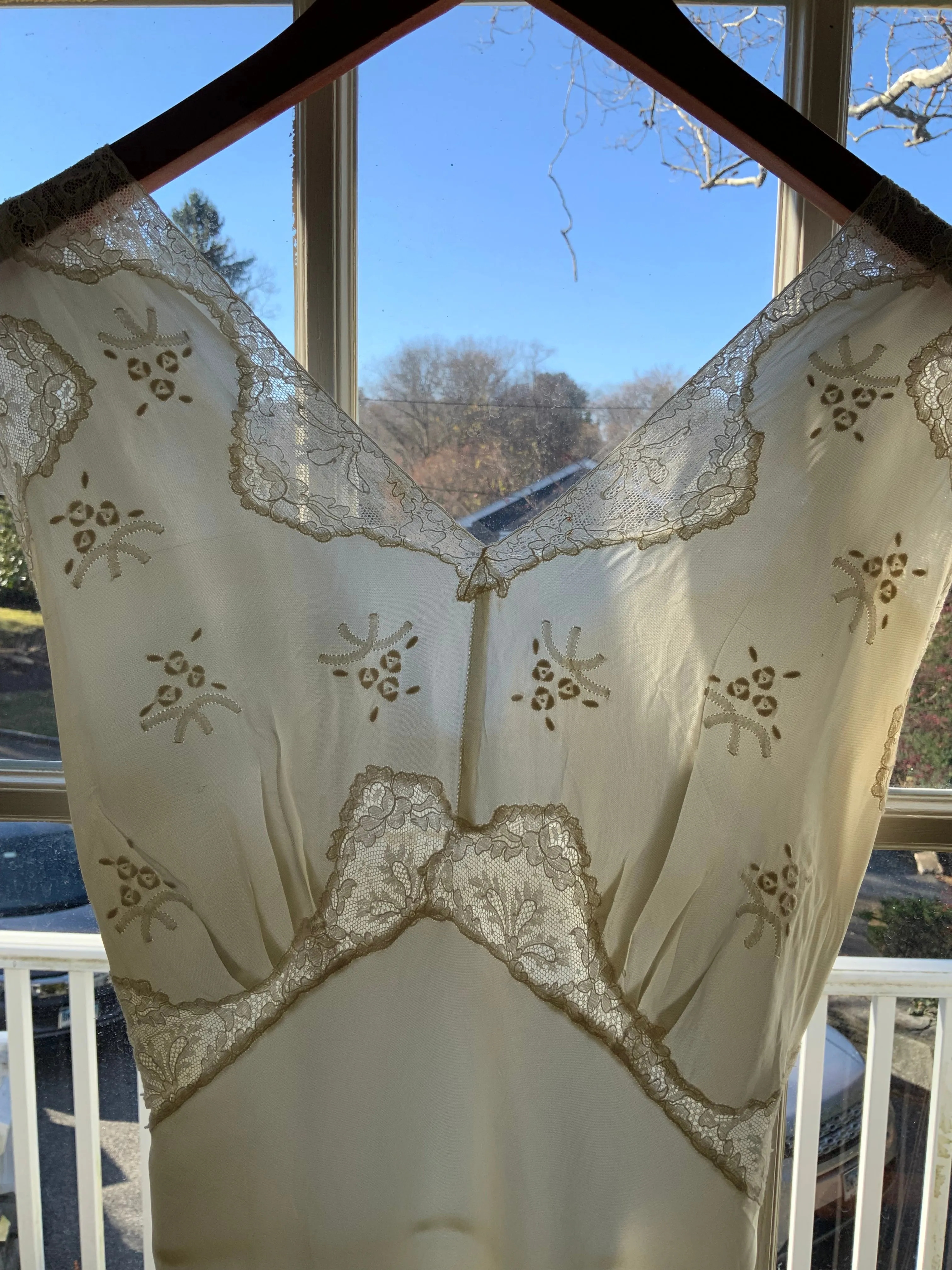Satin Bridal Nightgown - 50s - 50T