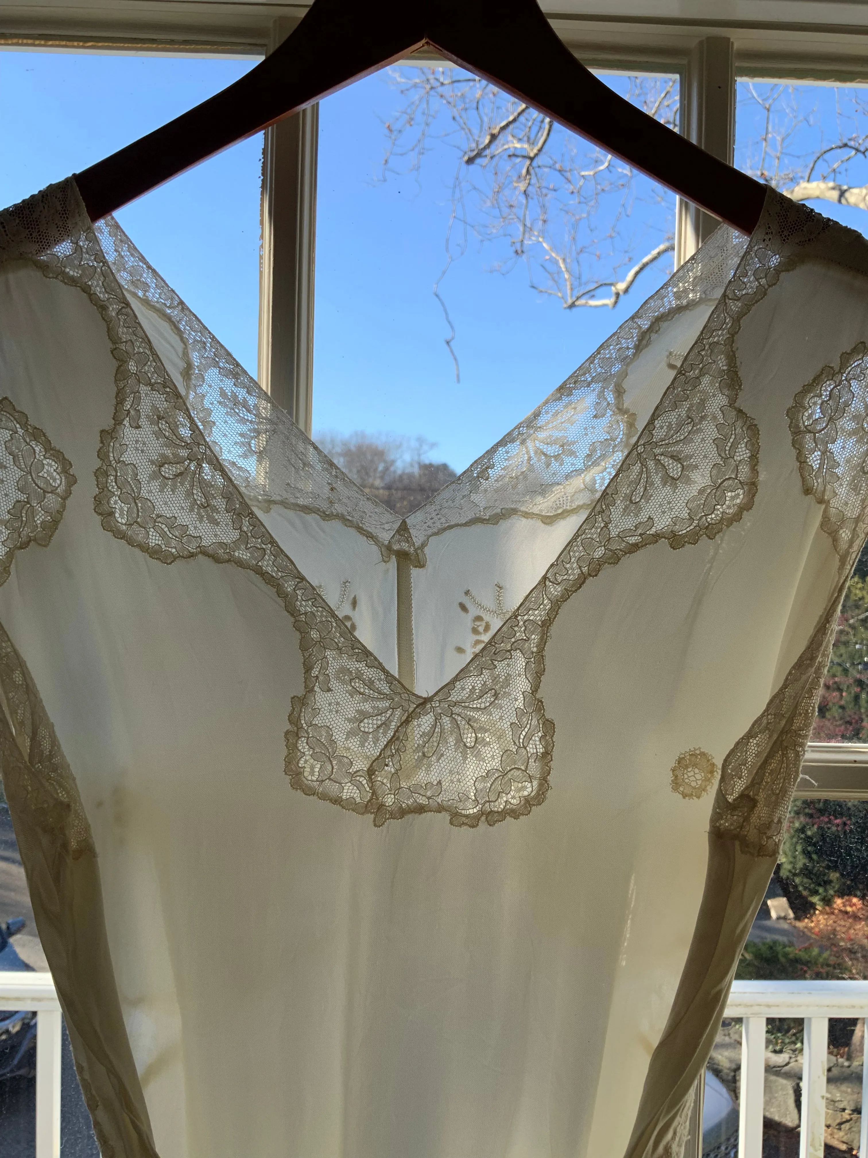 Satin Bridal Nightgown - 50s - 50T