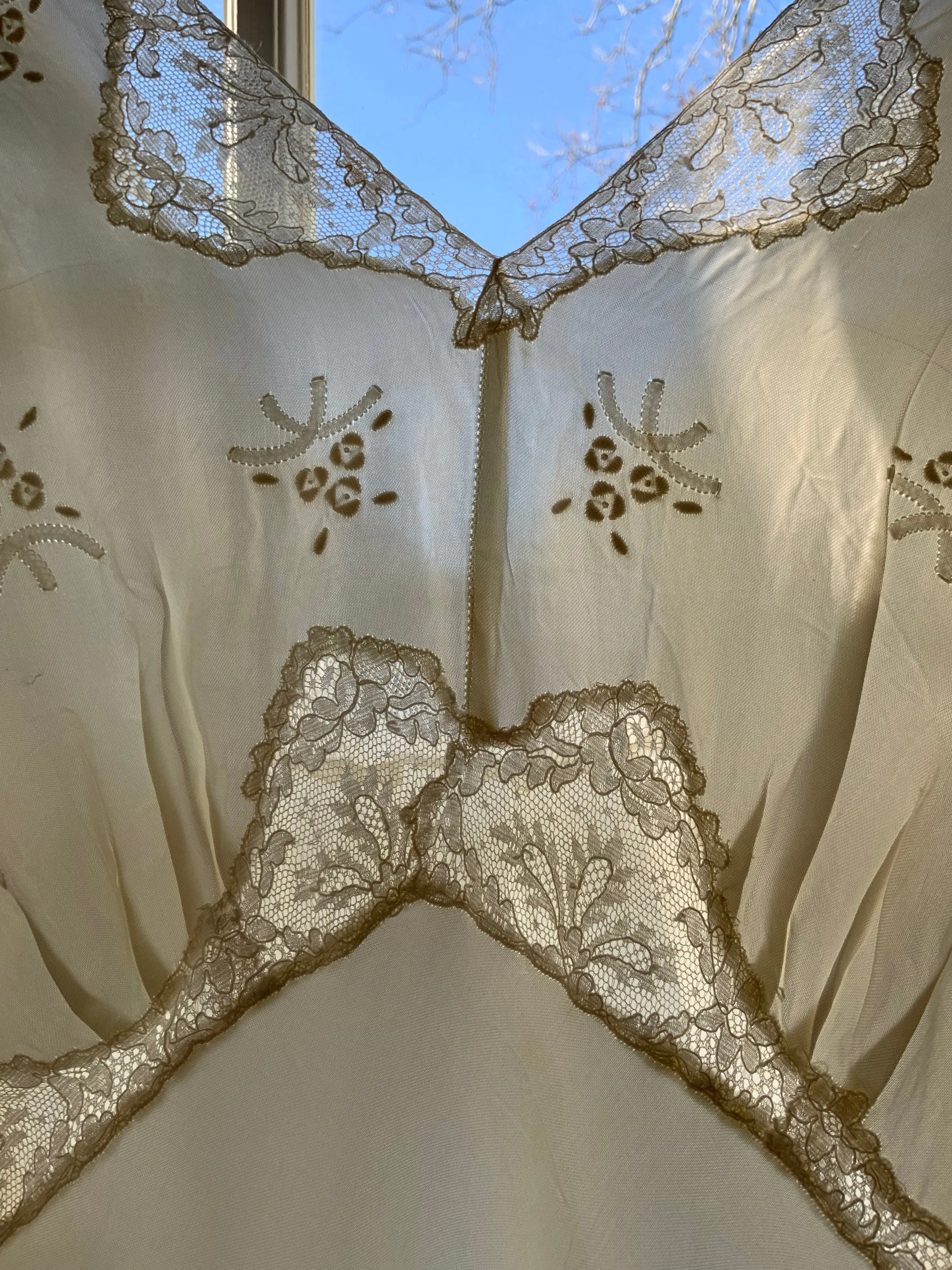 Satin Bridal Nightgown - 50s - 50T