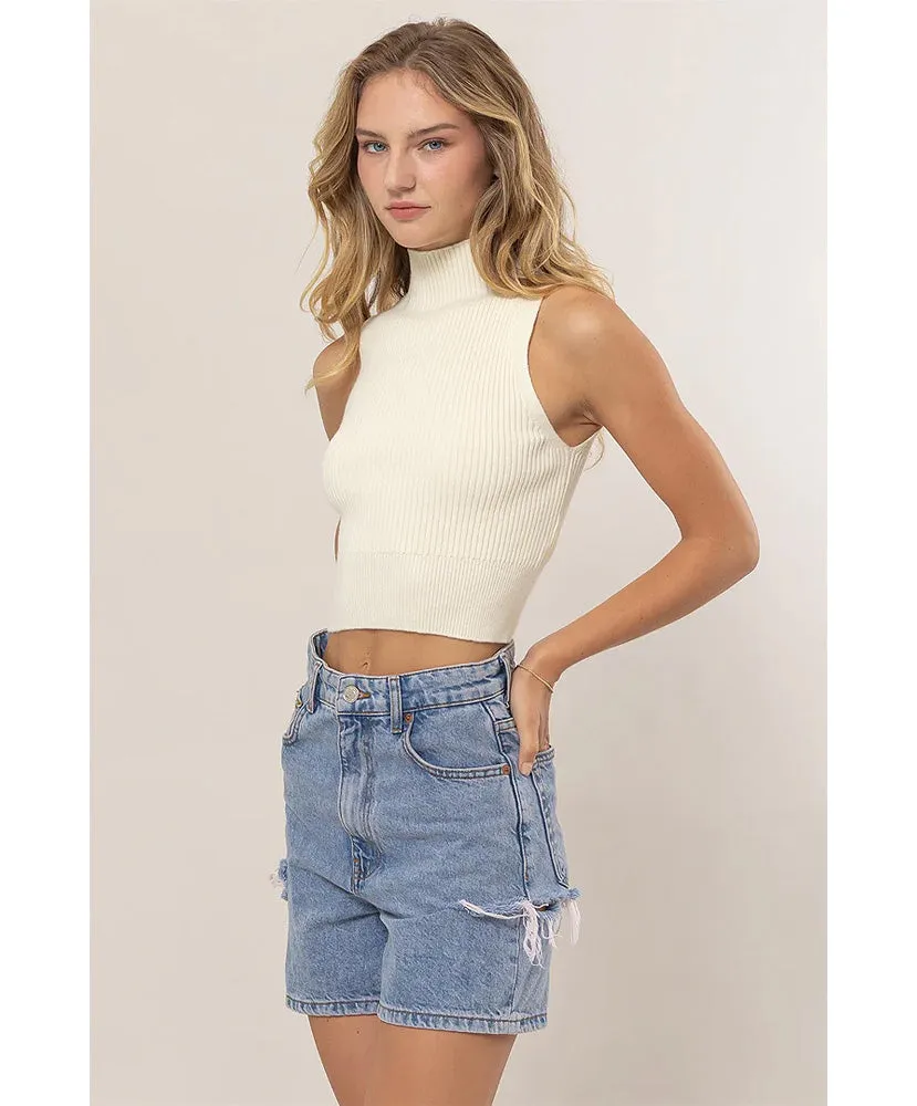 Saylor Sleeveless Sweater Top