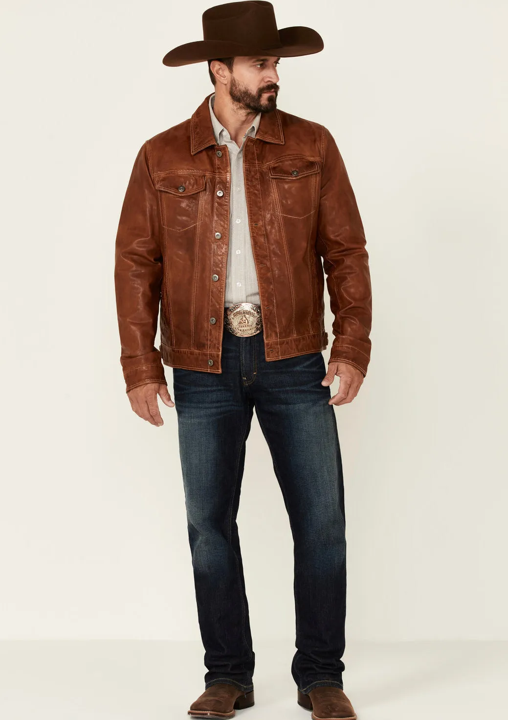 Scully Men's Brown Men's Leather Jacket