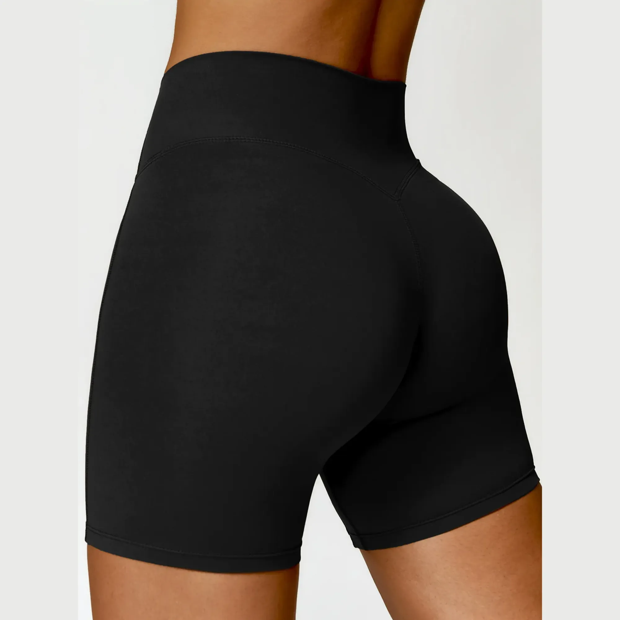 Seamless Halter Neck Bra & High Waist Shorts Activewear Set