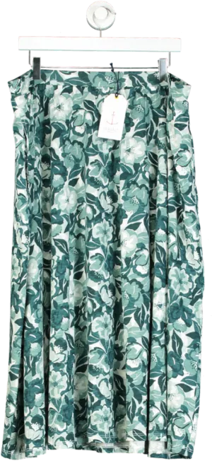 Seasalt Green Collage Floral Reflection Ready Sail Skirt UK 18