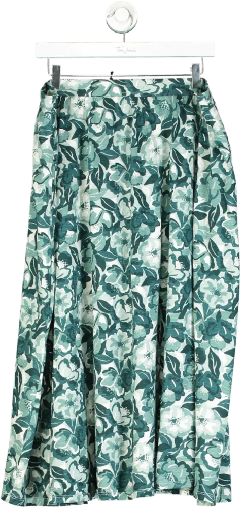 Seasalt Green Collage Floral Reflection Ready Sail Skirt UK 18