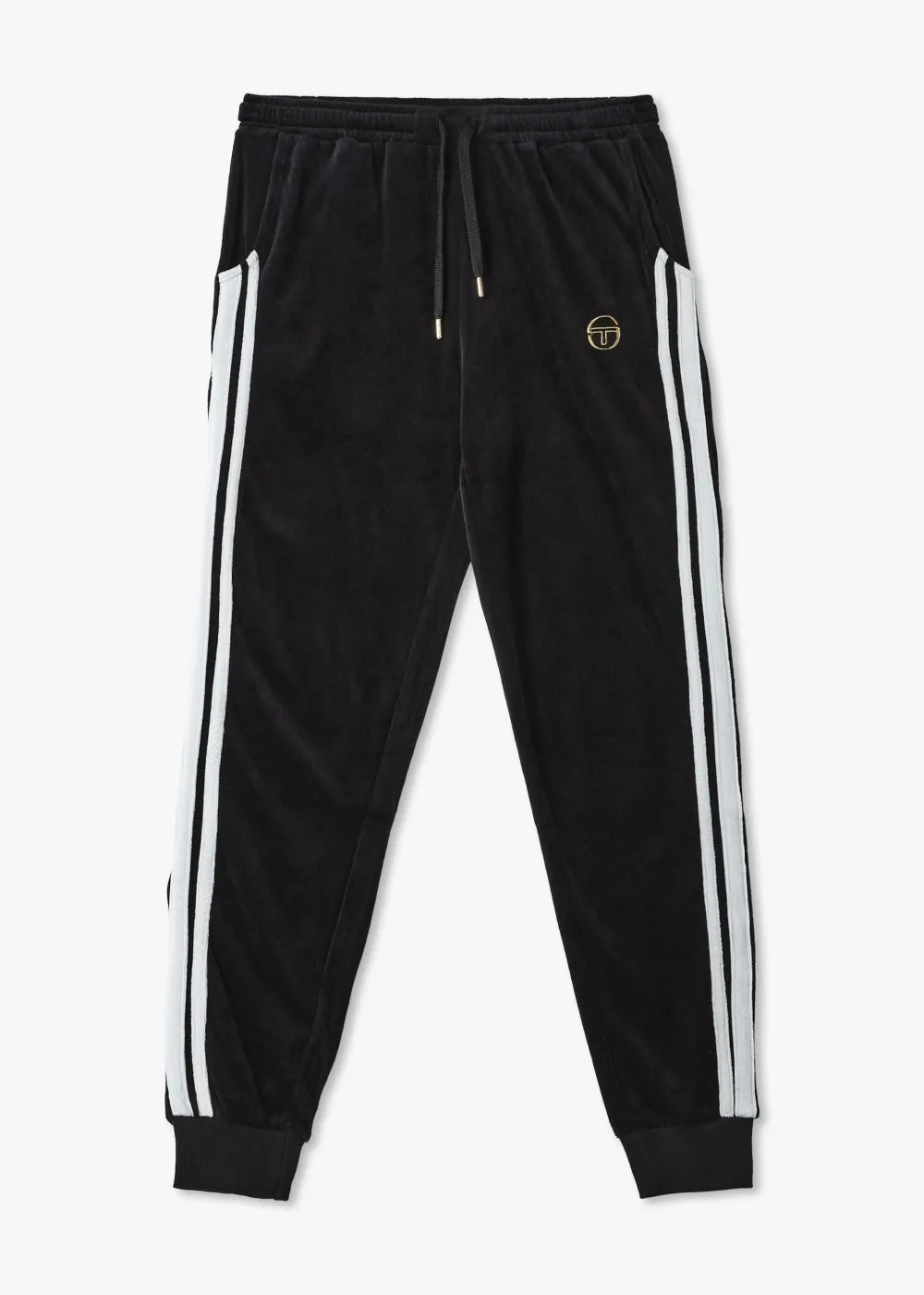 Sergio Tacchini Damarindo Velour Track Pants In Black