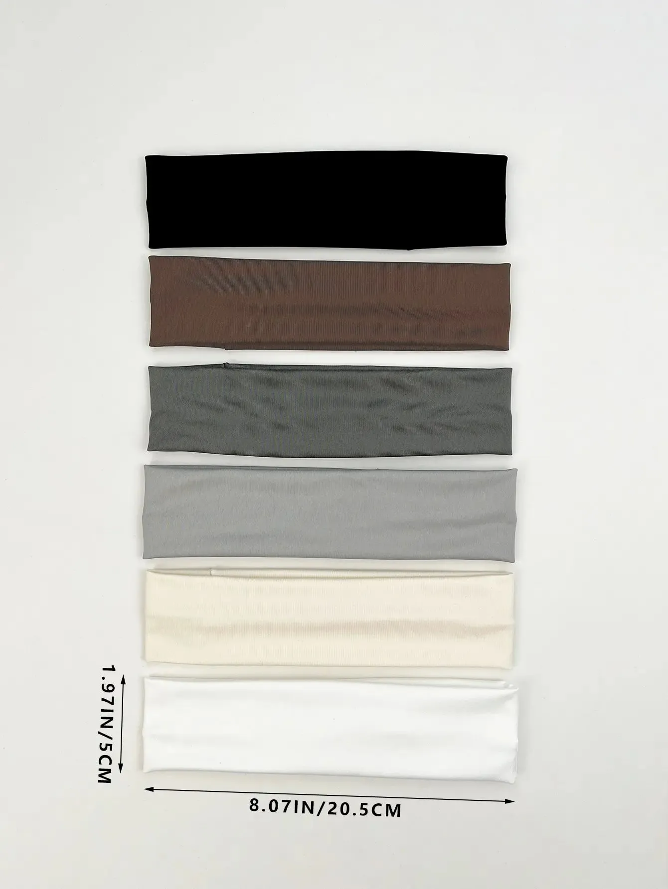 Set of 6 Fashion Sports Headbands for Women - Elastic Hairbands for Fitness, Running, Yoga