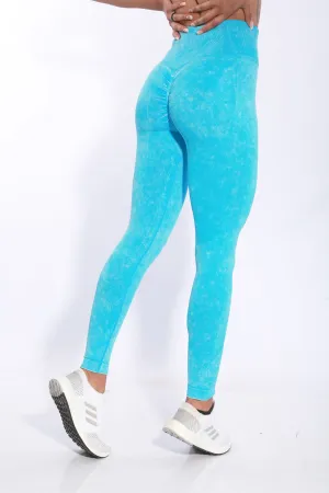 Shapewear Gym Bunny Summer Scrunch leggings -Blue wash
