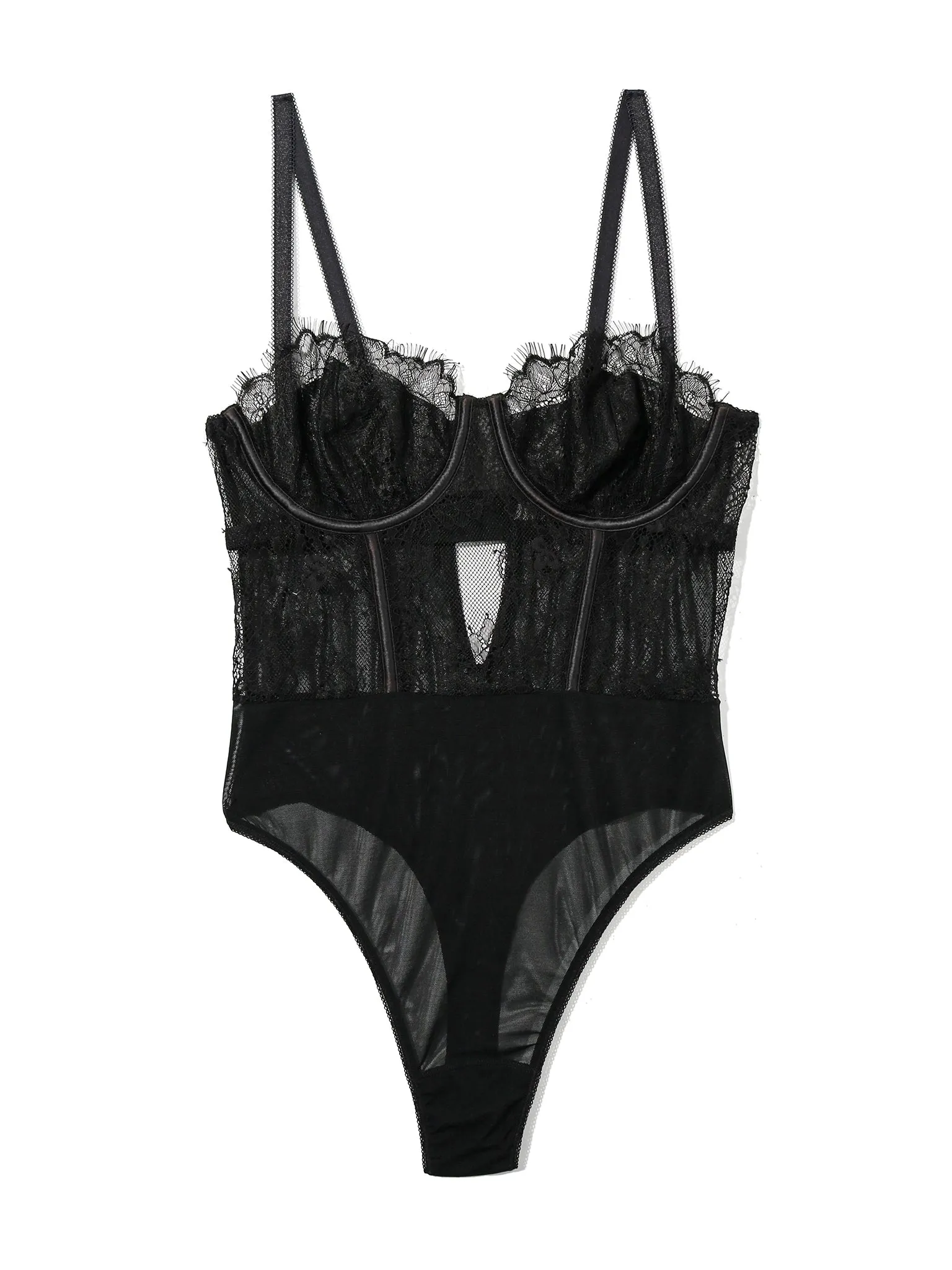 Sheer Seduction Bodysuit Black
