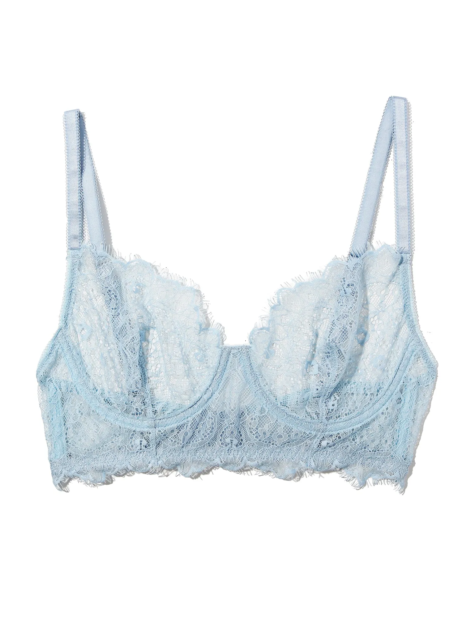Sheer Seduction Underwire Bra Touch The Sky Blue
