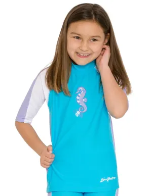 Short Sleeve Rash Guard - Maui Blue