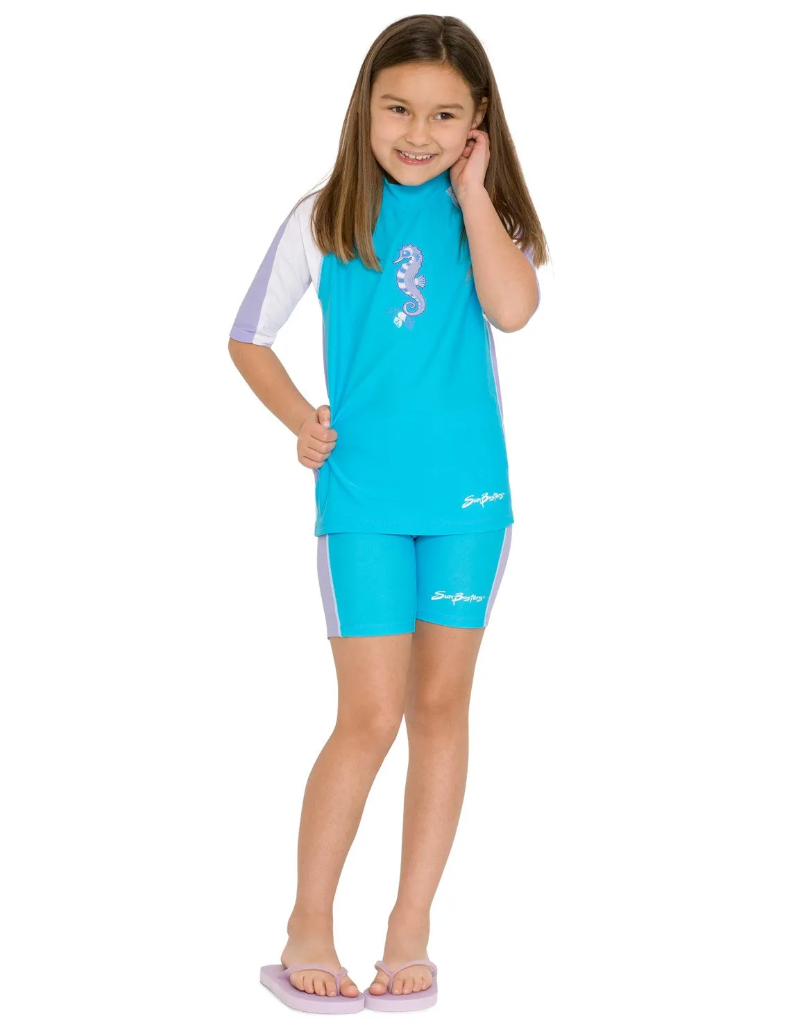 Short Sleeve Rash Guard - Maui Blue
