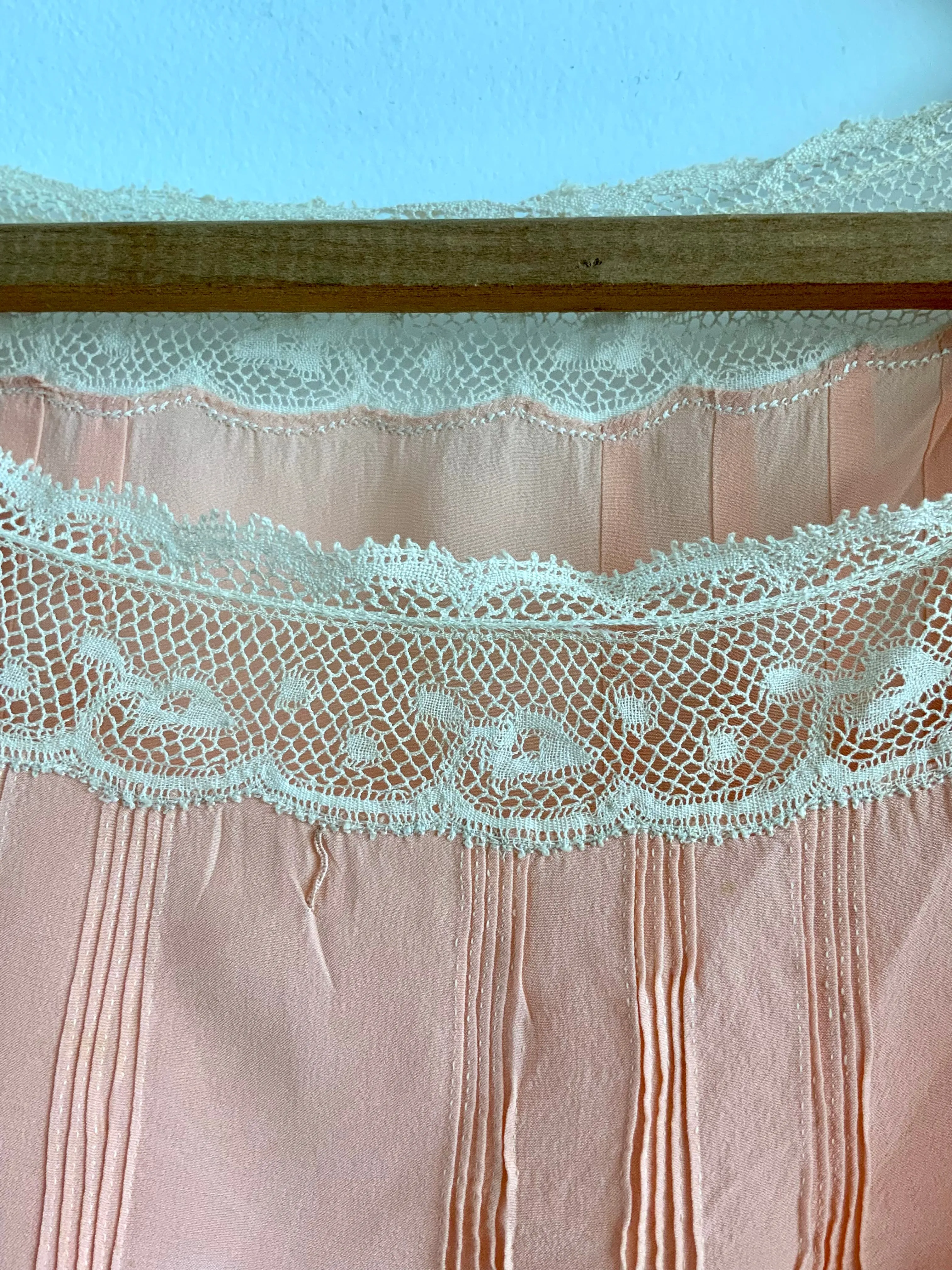 Silk Bridal Nightgown Peach - 20s
