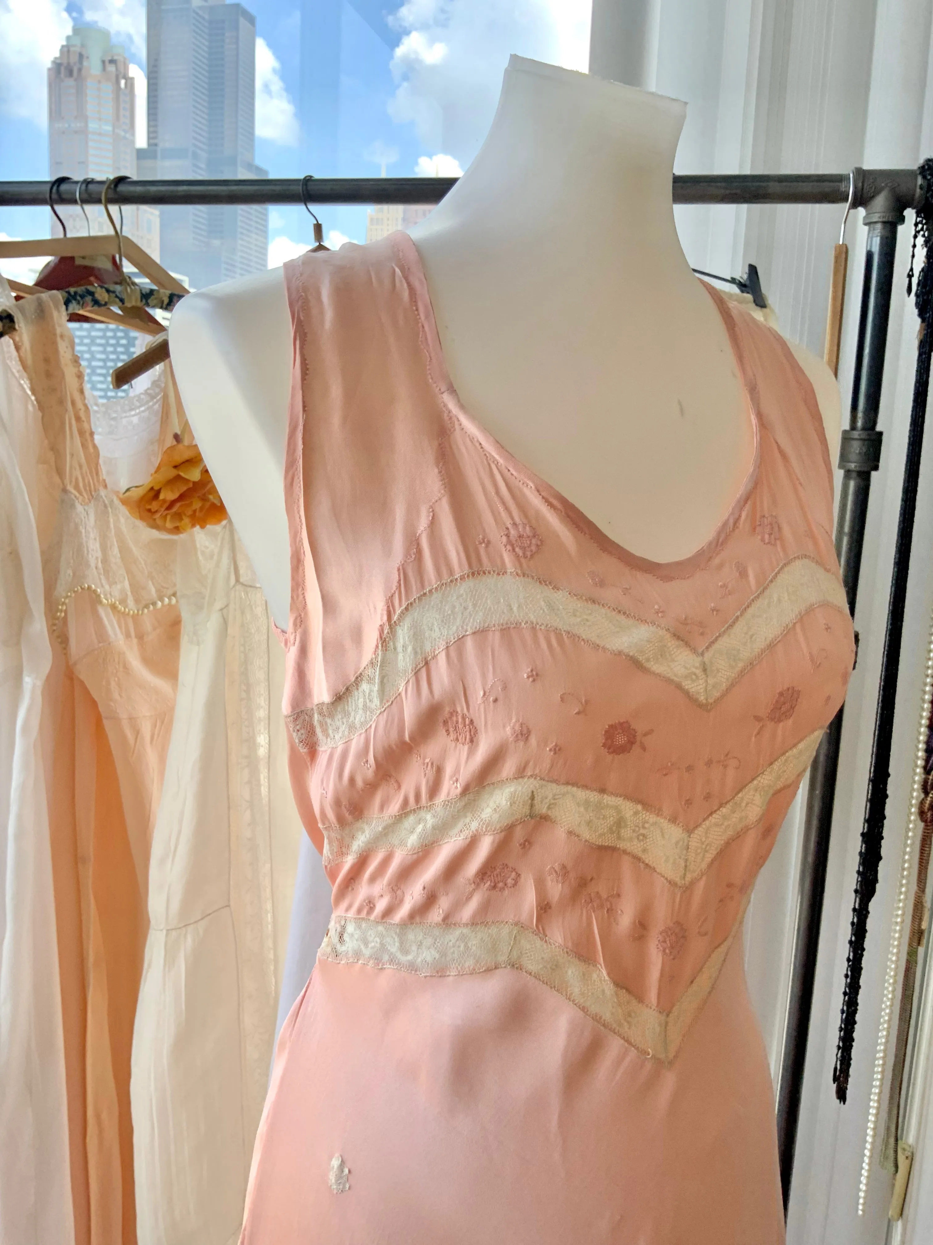 Silk Lace Nightgown - 20s - Bridal