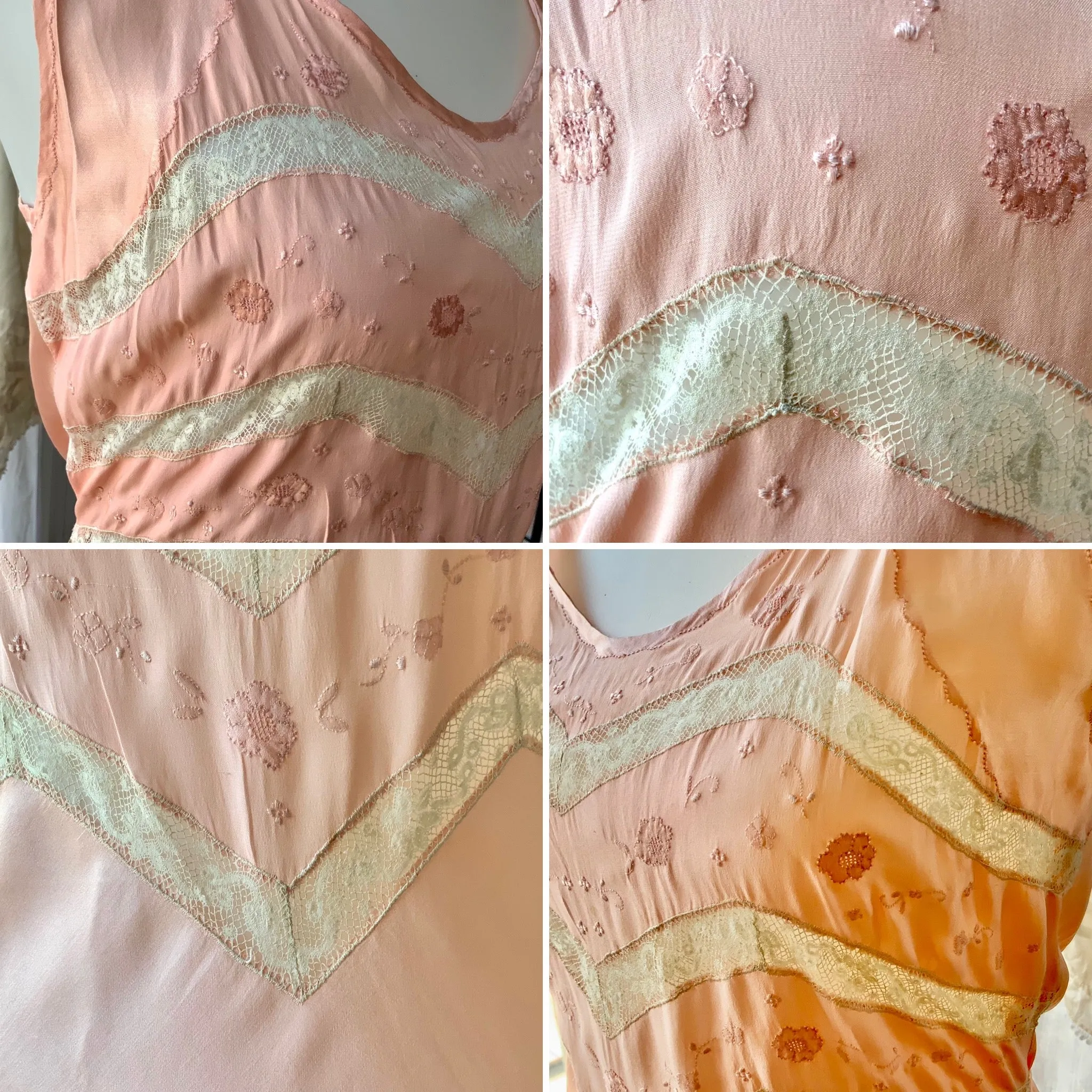 Silk Lace Nightgown - 20s - Bridal