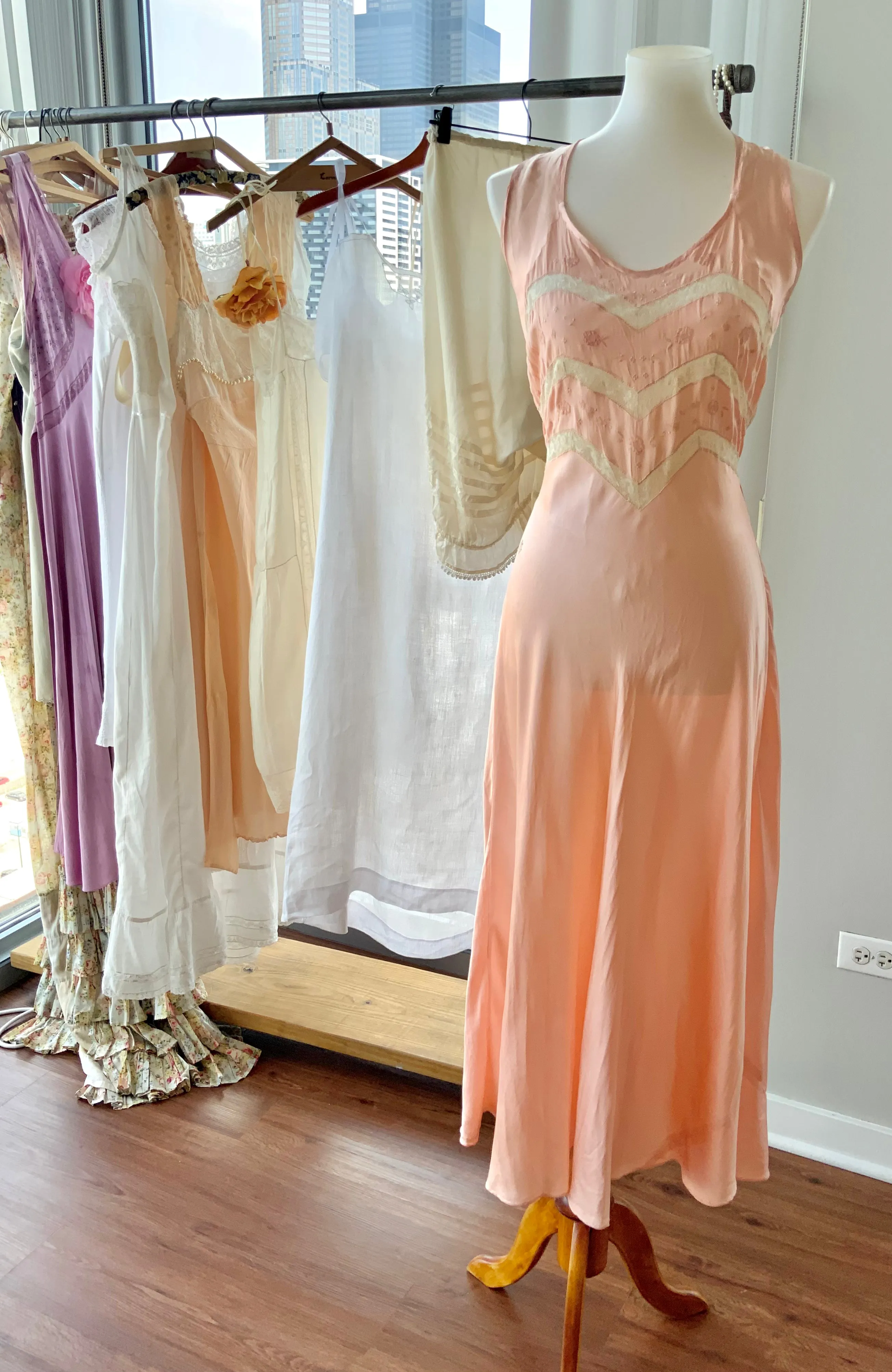 Silk Lace Nightgown - 20s - Bridal