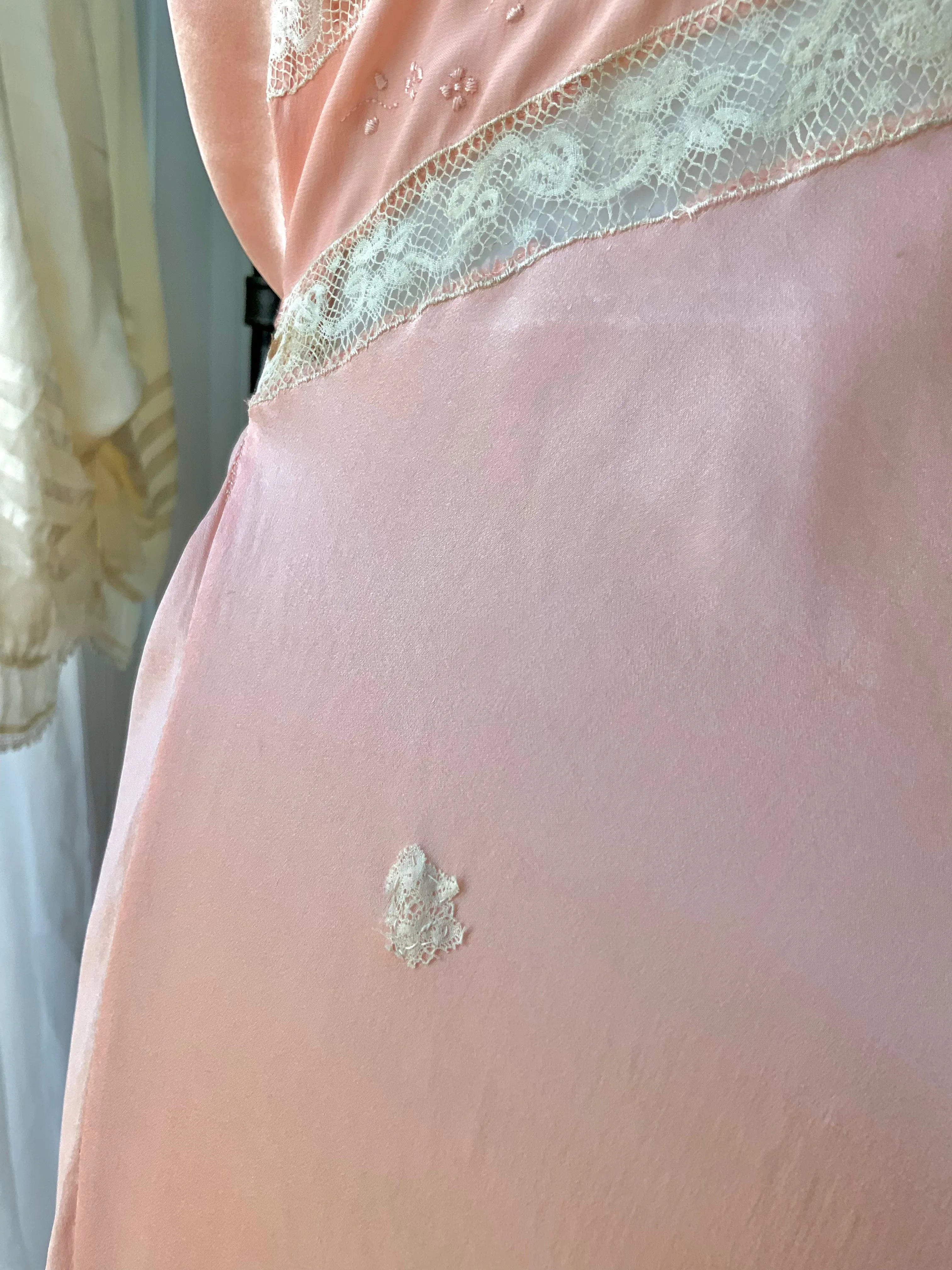 Silk Lace Nightgown - 20s - Bridal