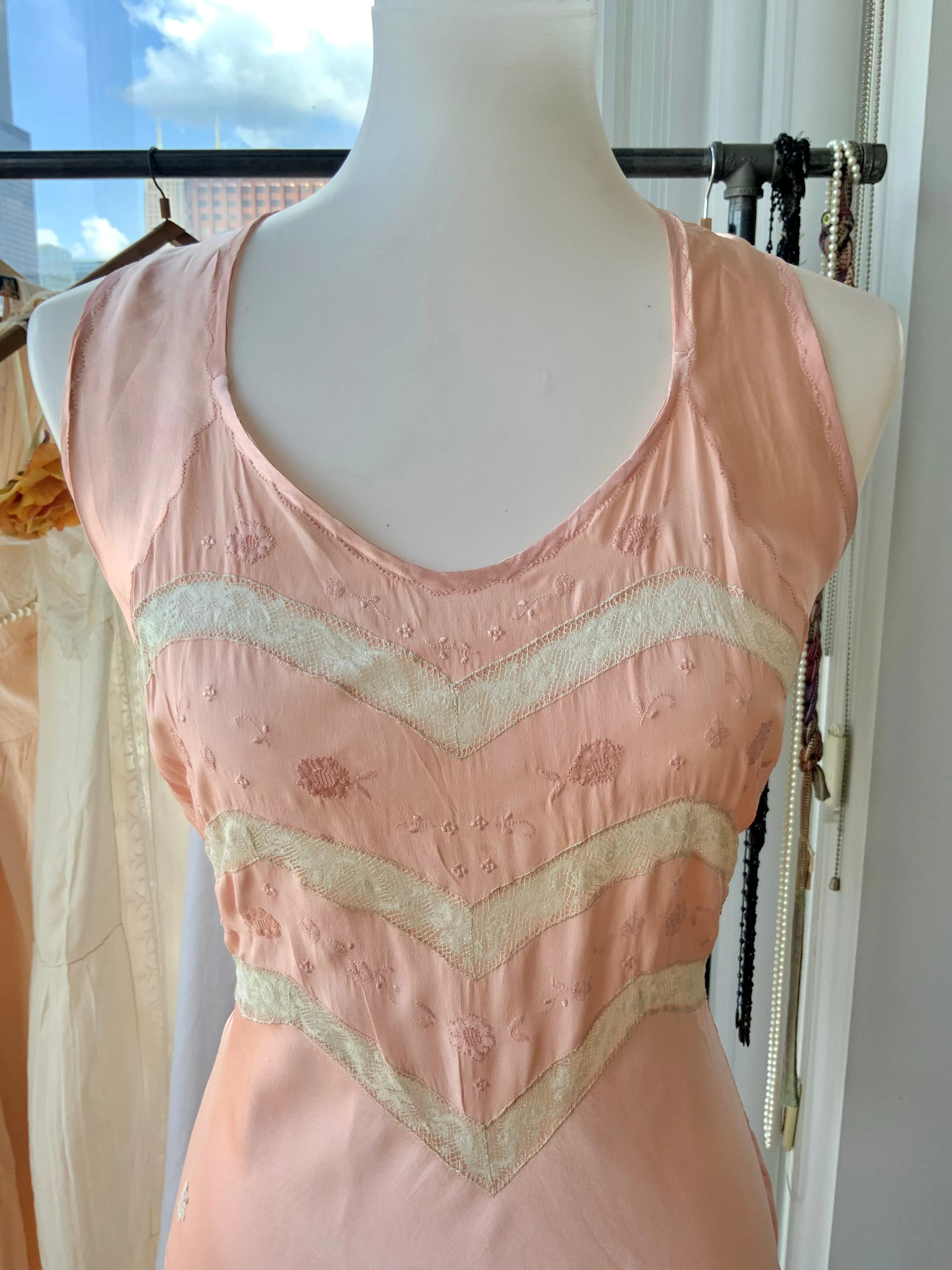 Silk Lace Nightgown - 20s - Bridal