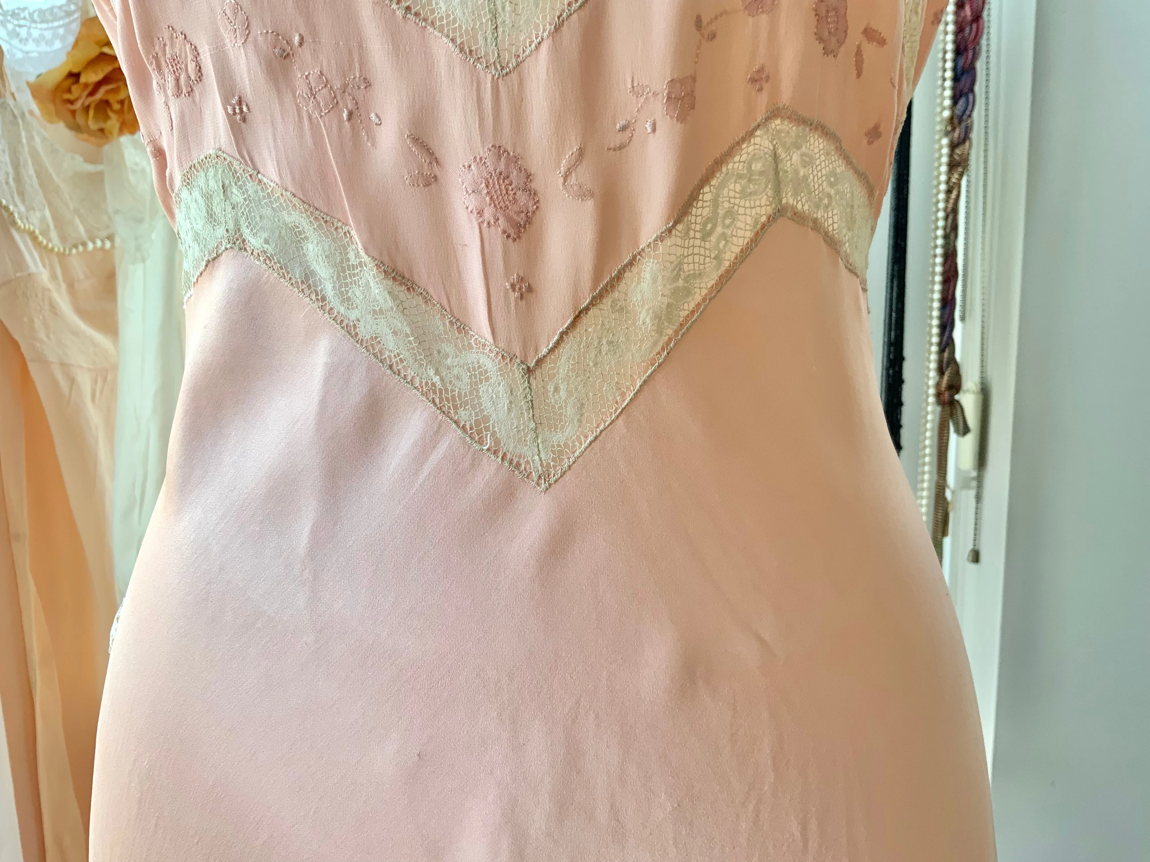 Silk Lace Nightgown - 20s - Bridal