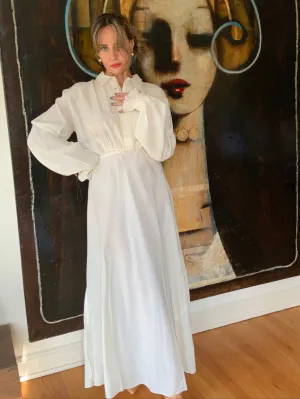Silk Long Sleeve Nightgown - 30s - 30J