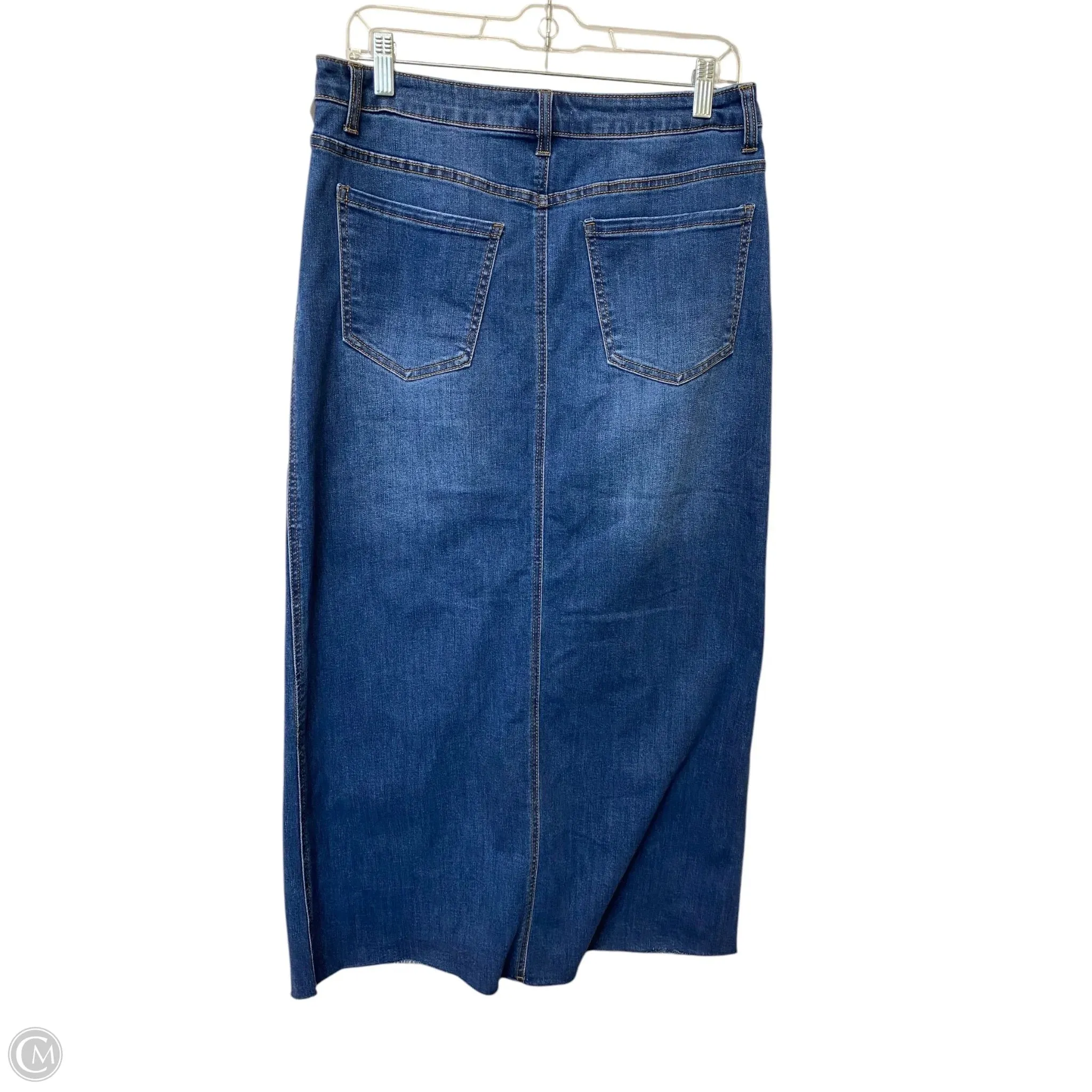 Skirt Maxi By Clothes Mentor In Blue Denim, Size: 12