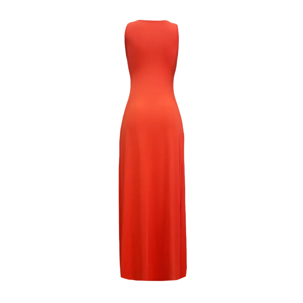 Sleeveless High Side Split Beach Cover Up Dresses