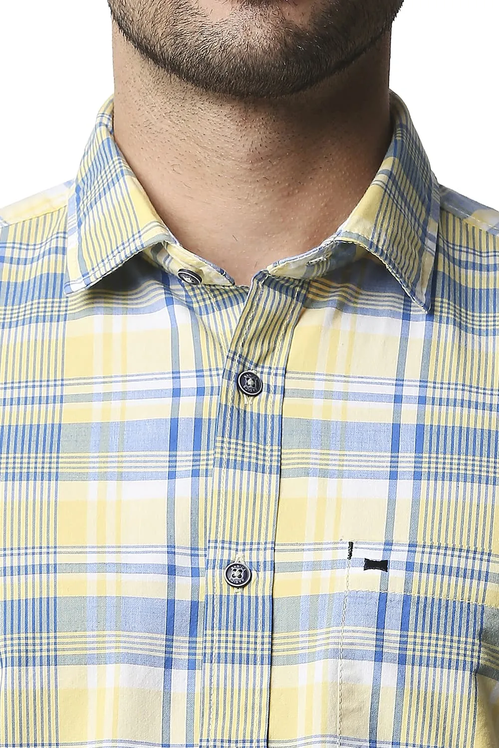 Slim Fit Checks Halfsleeves Shirt