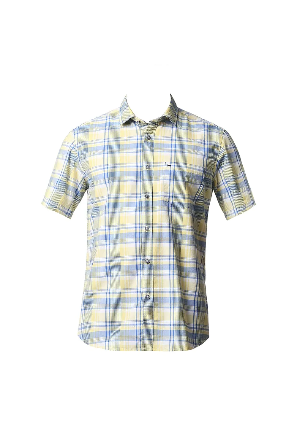Slim Fit Checks Halfsleeves Shirt