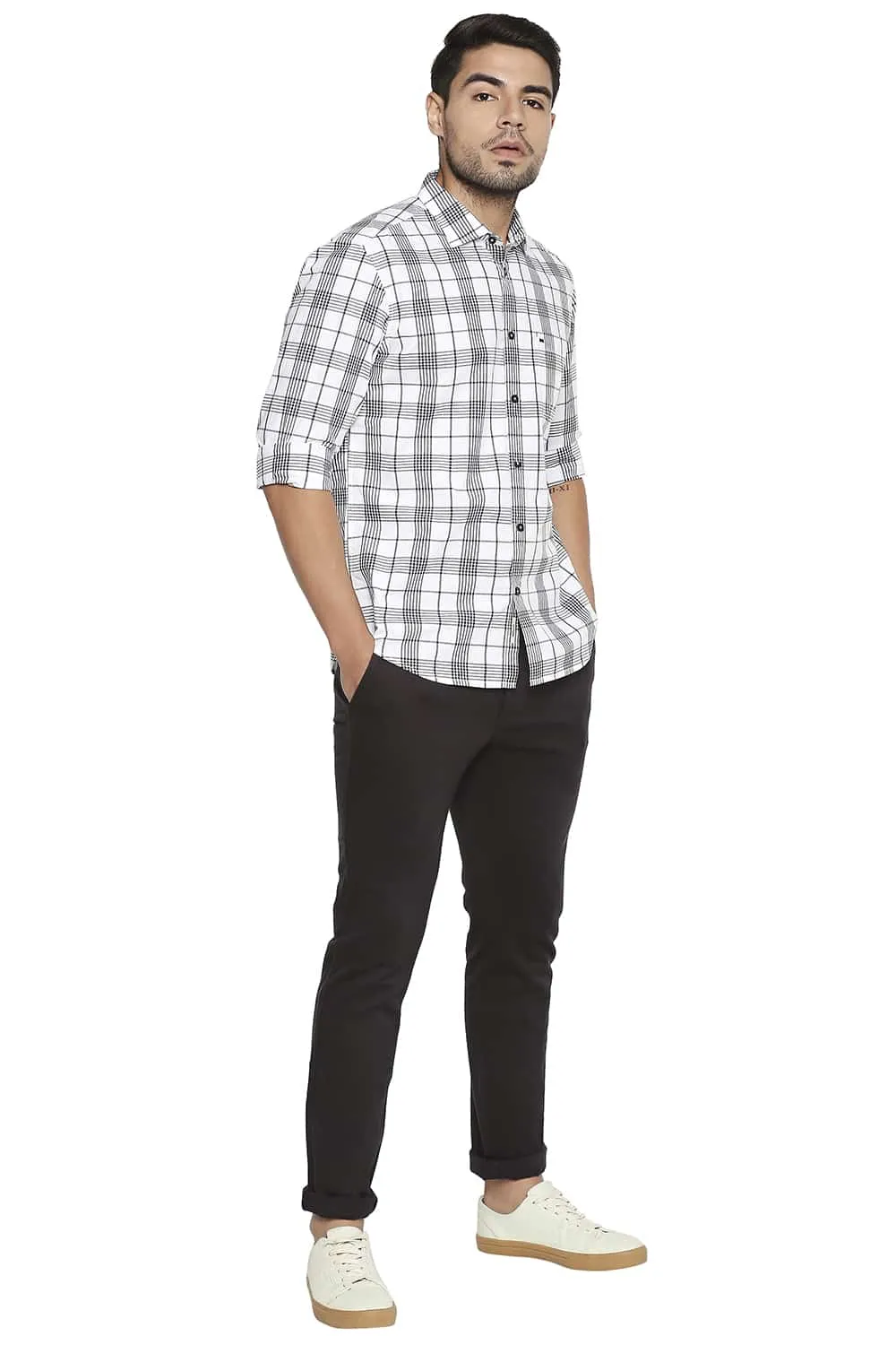 Slim Fit Checks Shirt