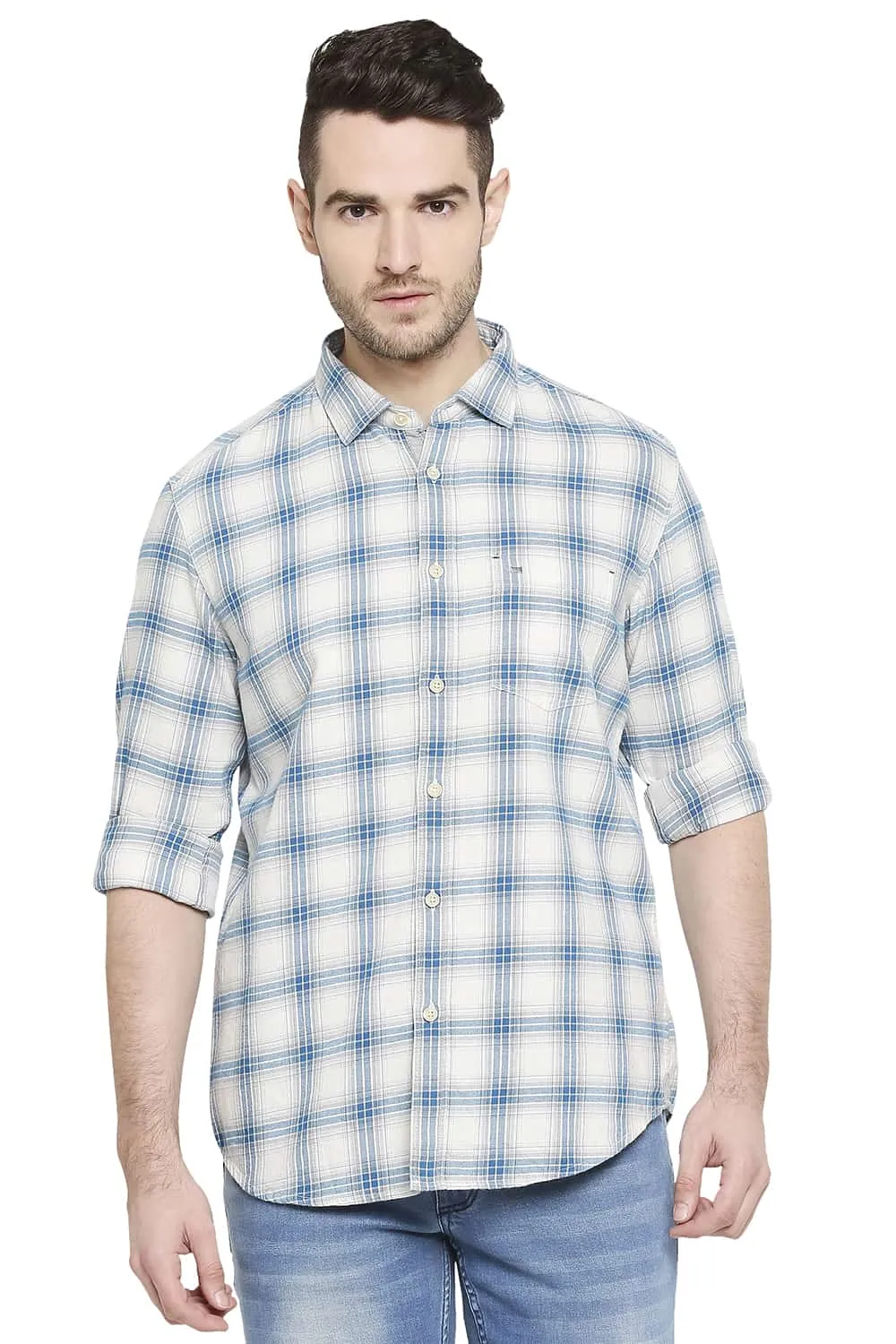 Slim Fit Checks Shirt