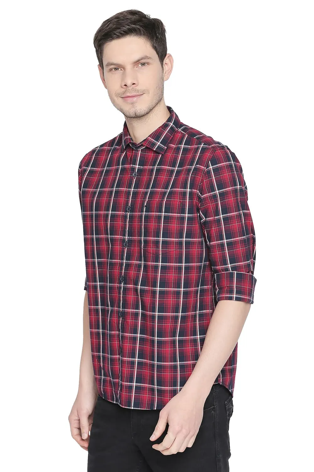 Slim Fit Checks Shirt