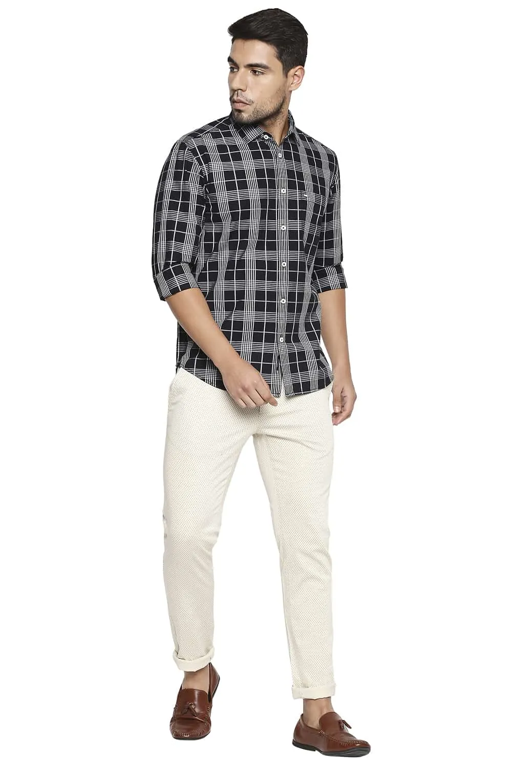 Slim Fit Checks Shirt