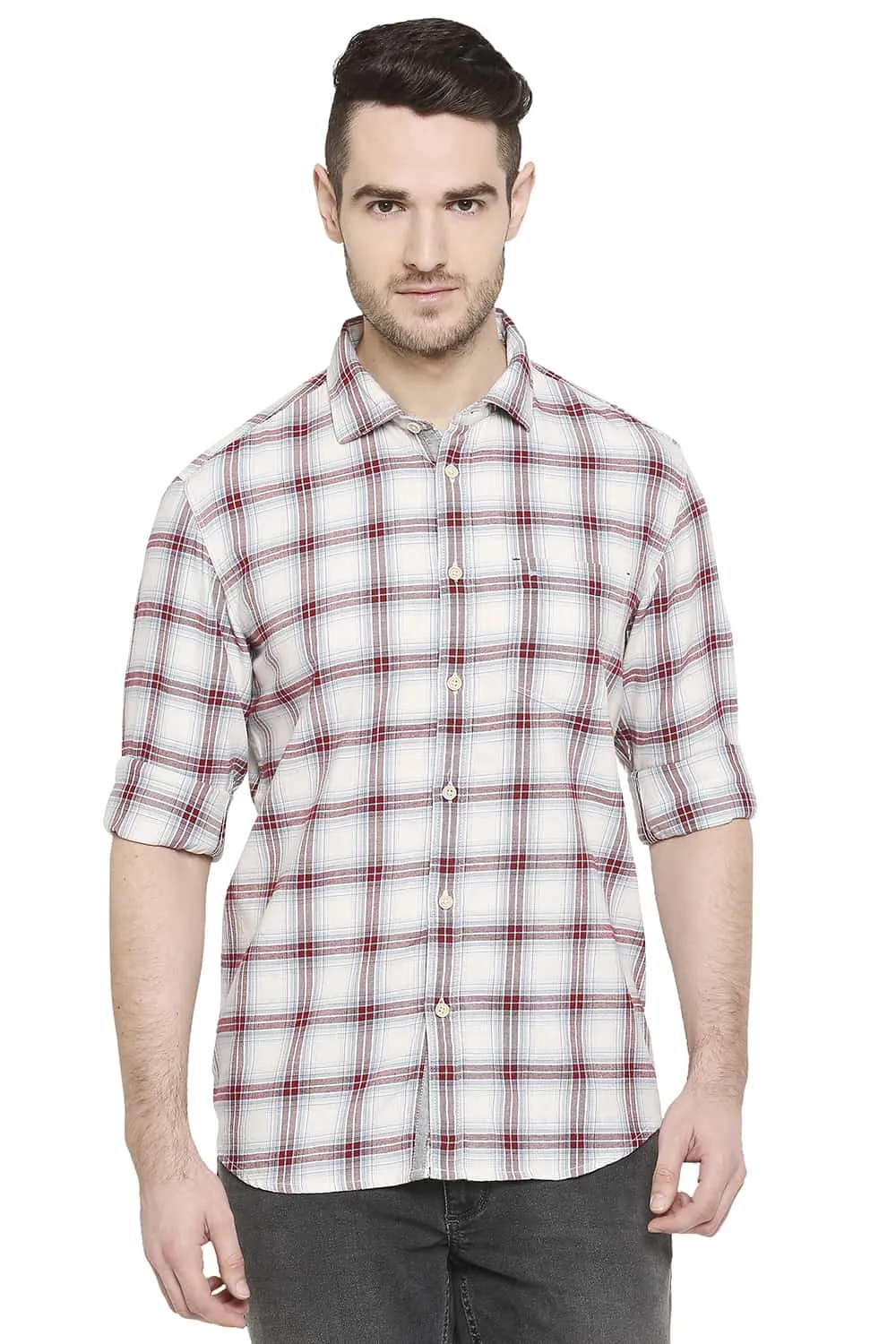 Slim Fit Checks Shirt