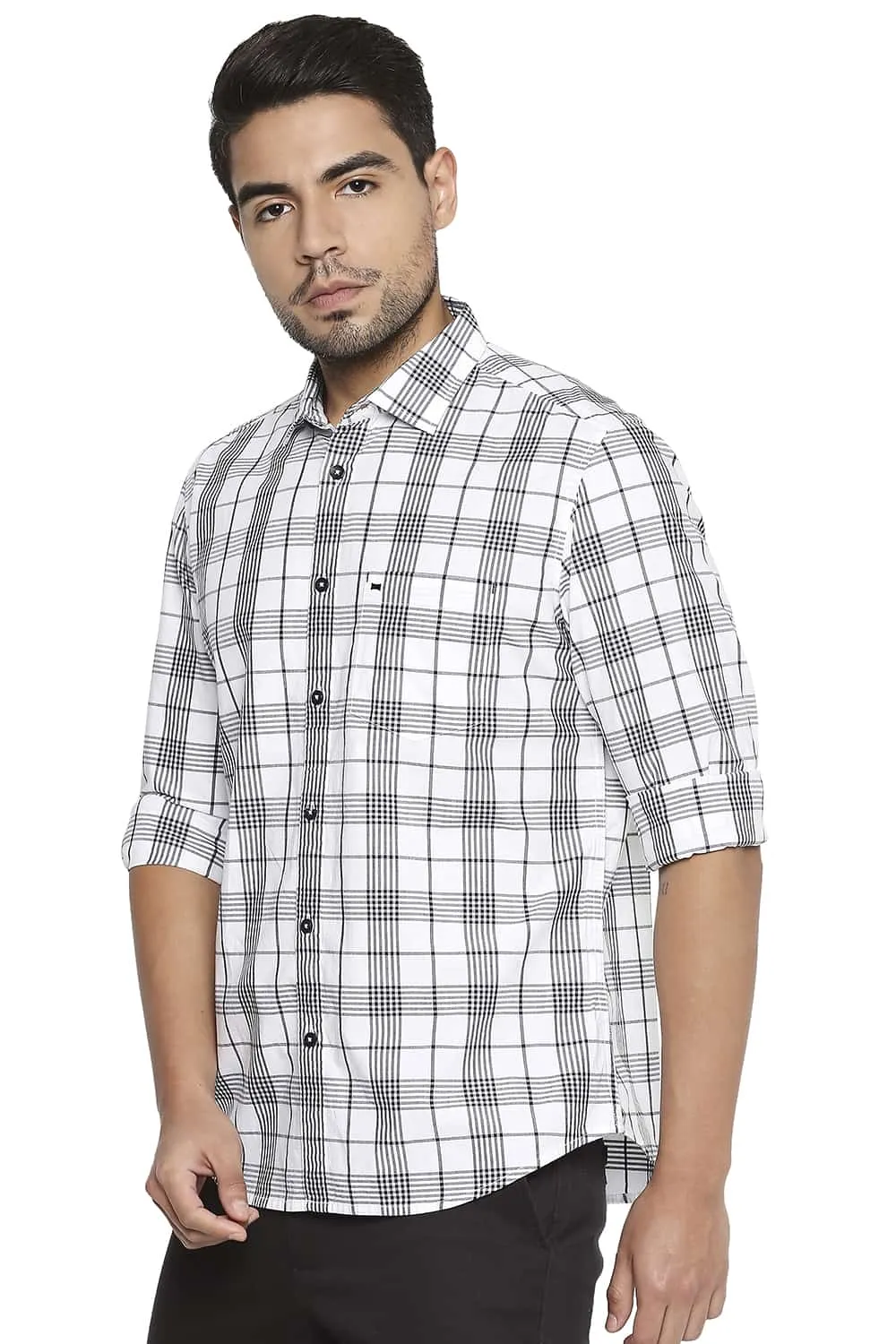 Slim Fit Checks Shirt