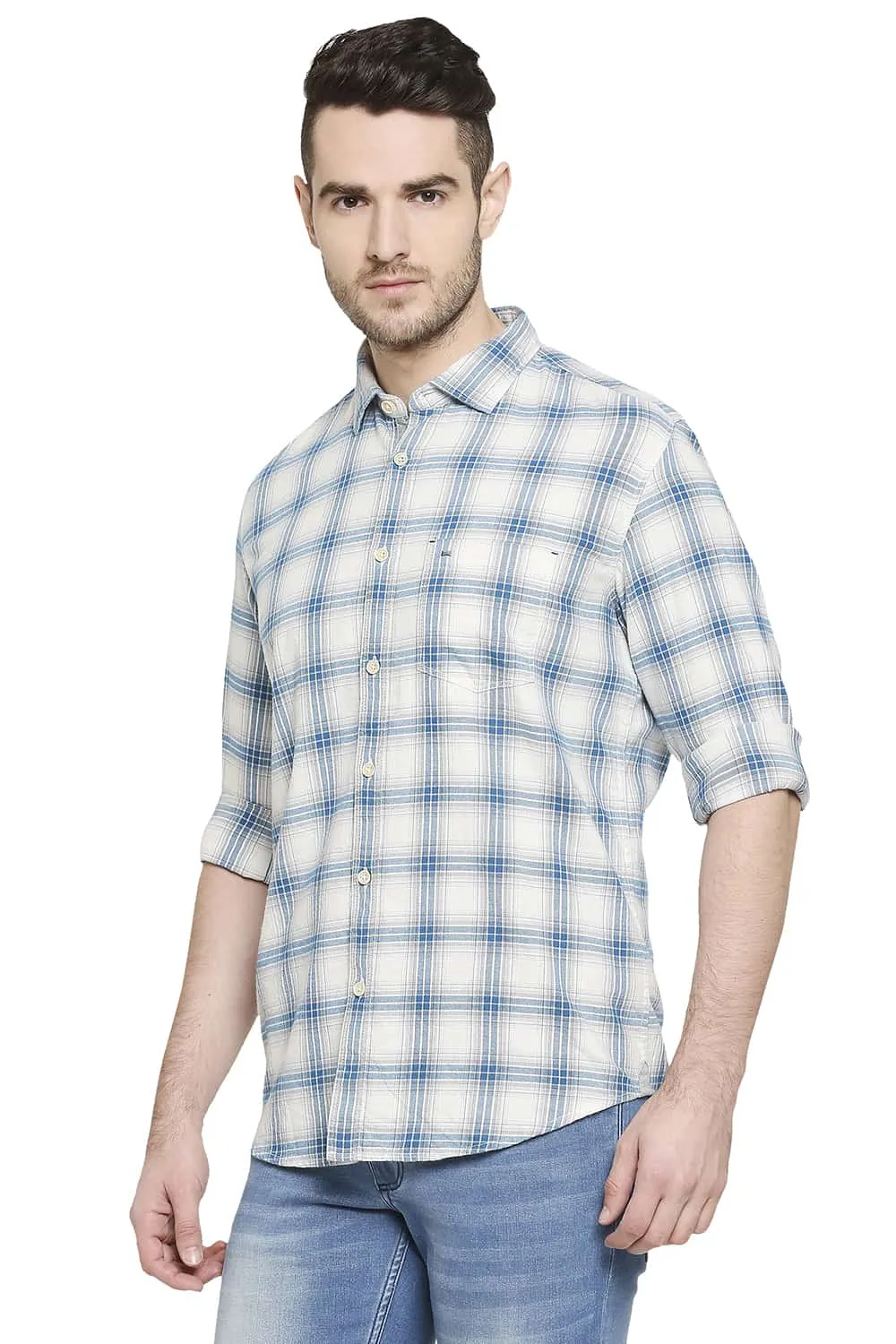 Slim Fit Checks Shirt
