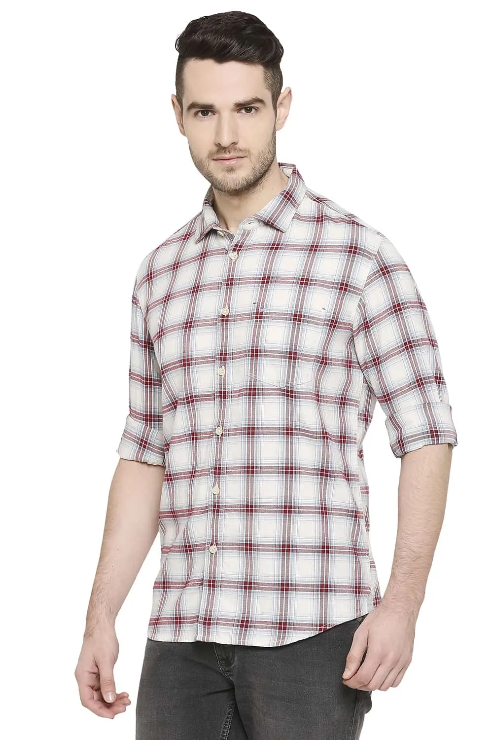 Slim Fit Checks Shirt