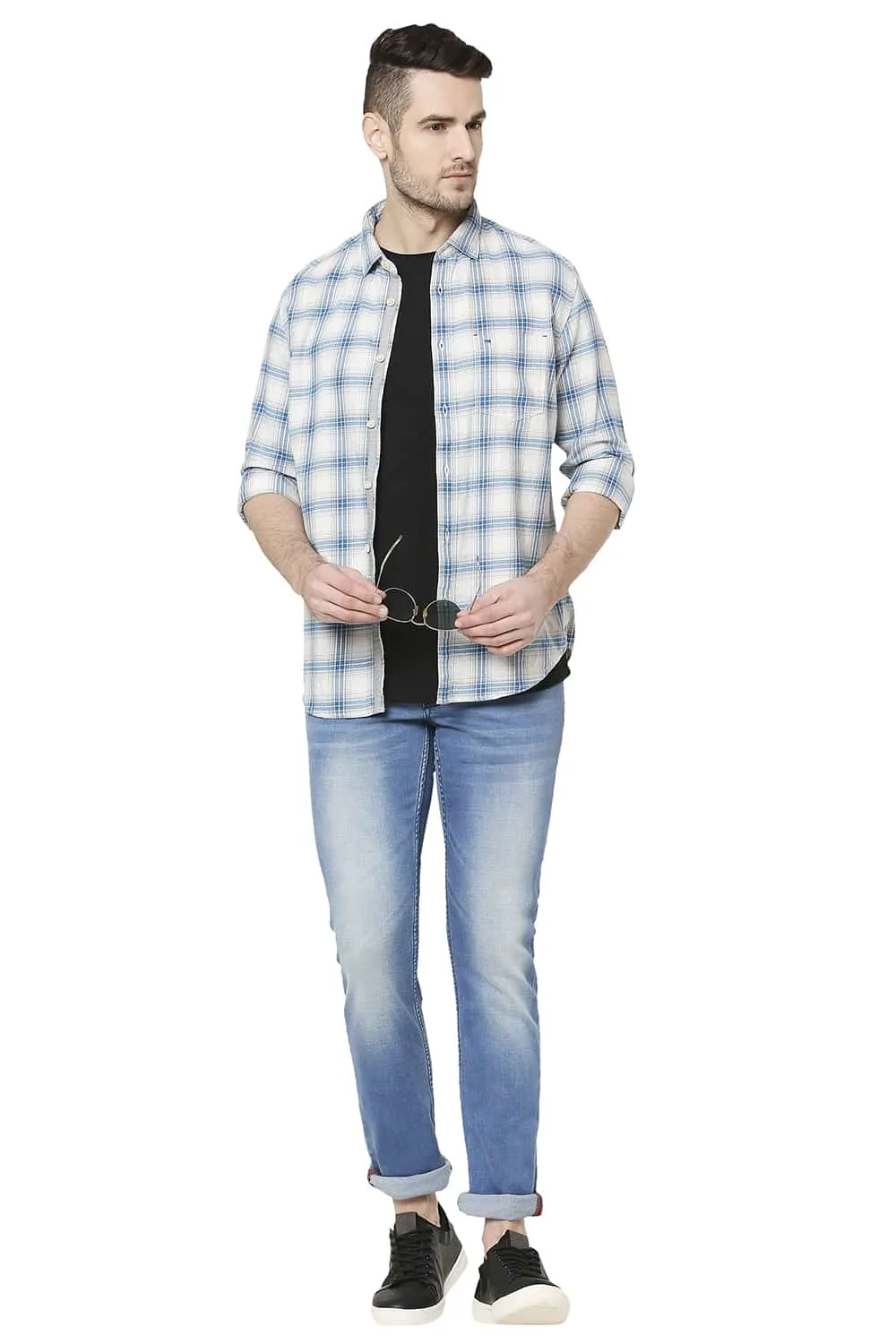 Slim Fit Checks Shirt