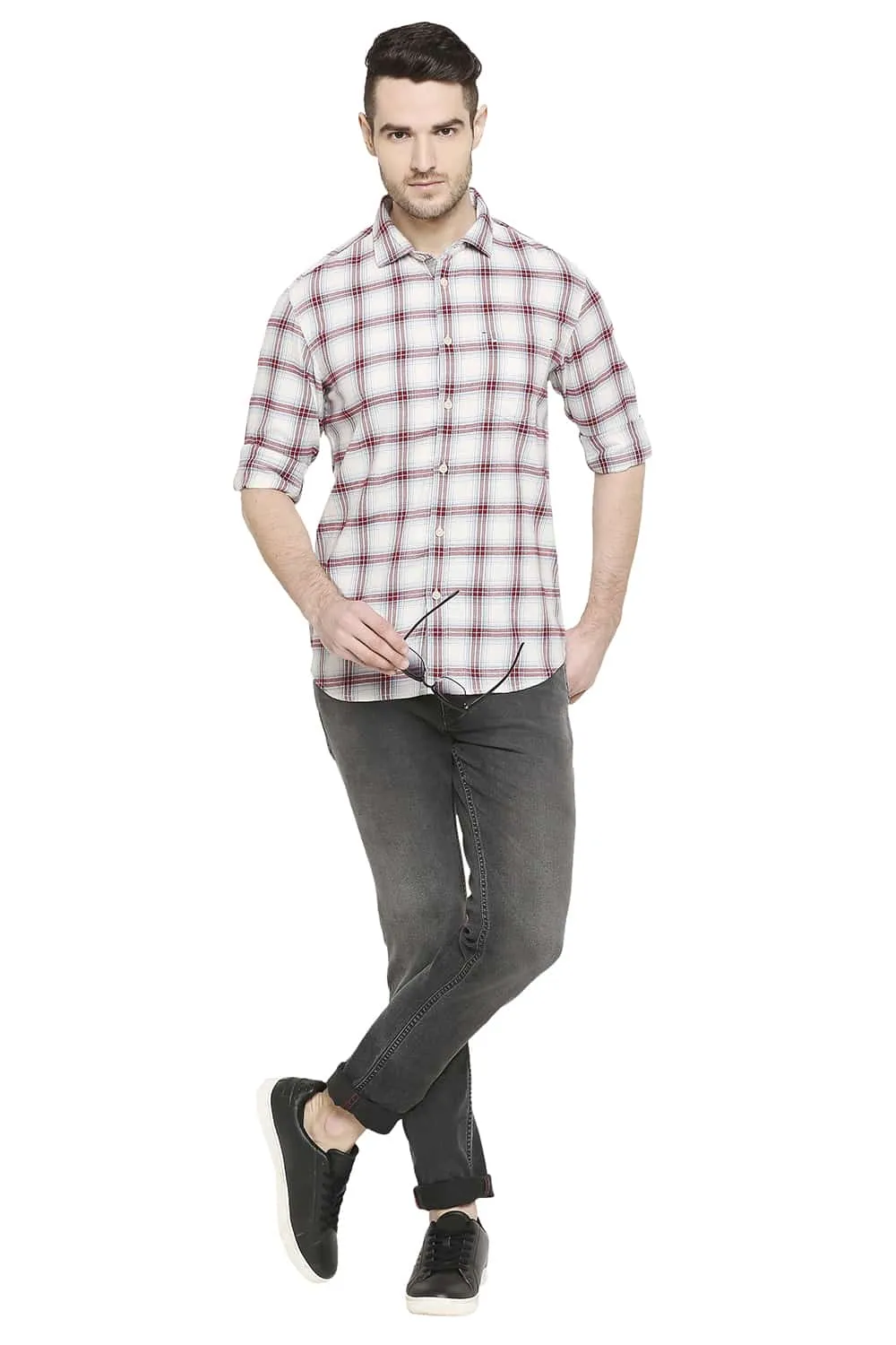 Slim Fit Checks Shirt