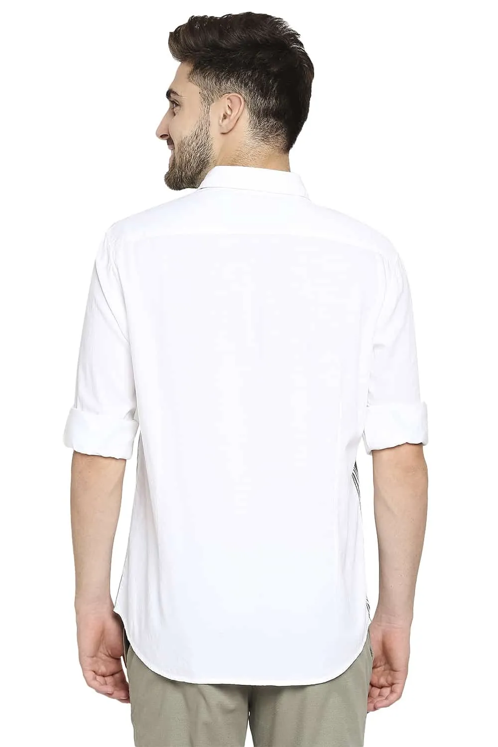 Slim Fit Engineered Stripe Shirt