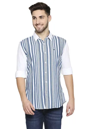 Slim Fit Engineered Stripe Shirt