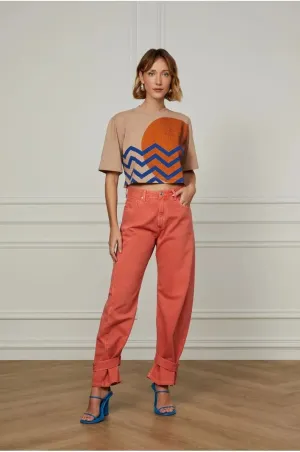 Slouchy Orange Jeans
