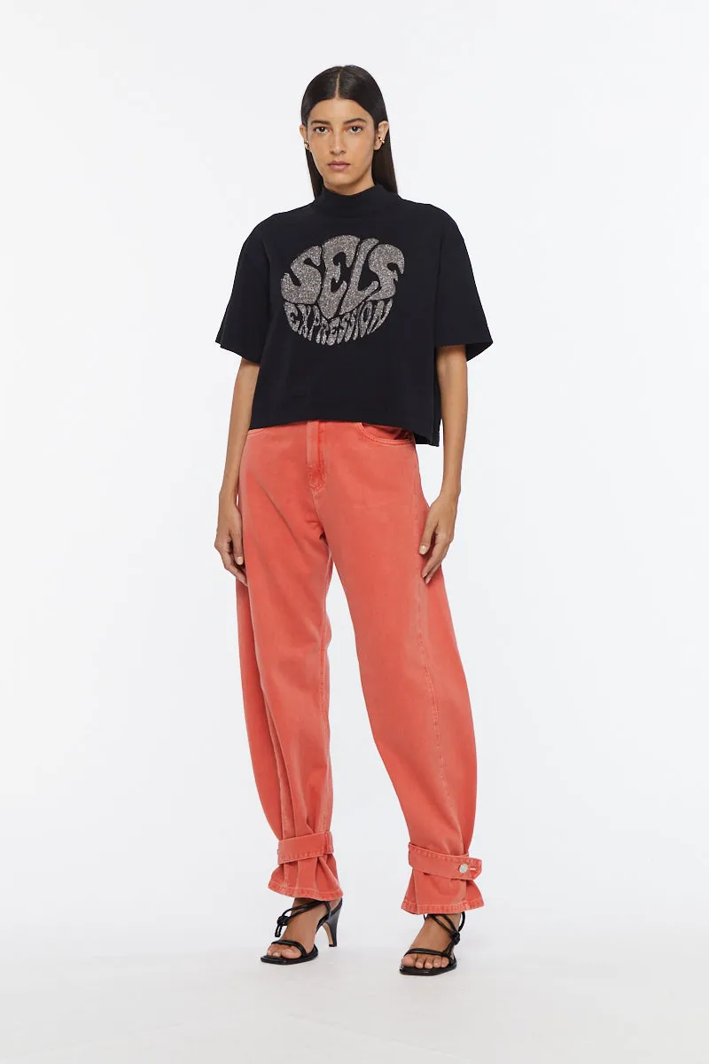 Slouchy Orange Jeans