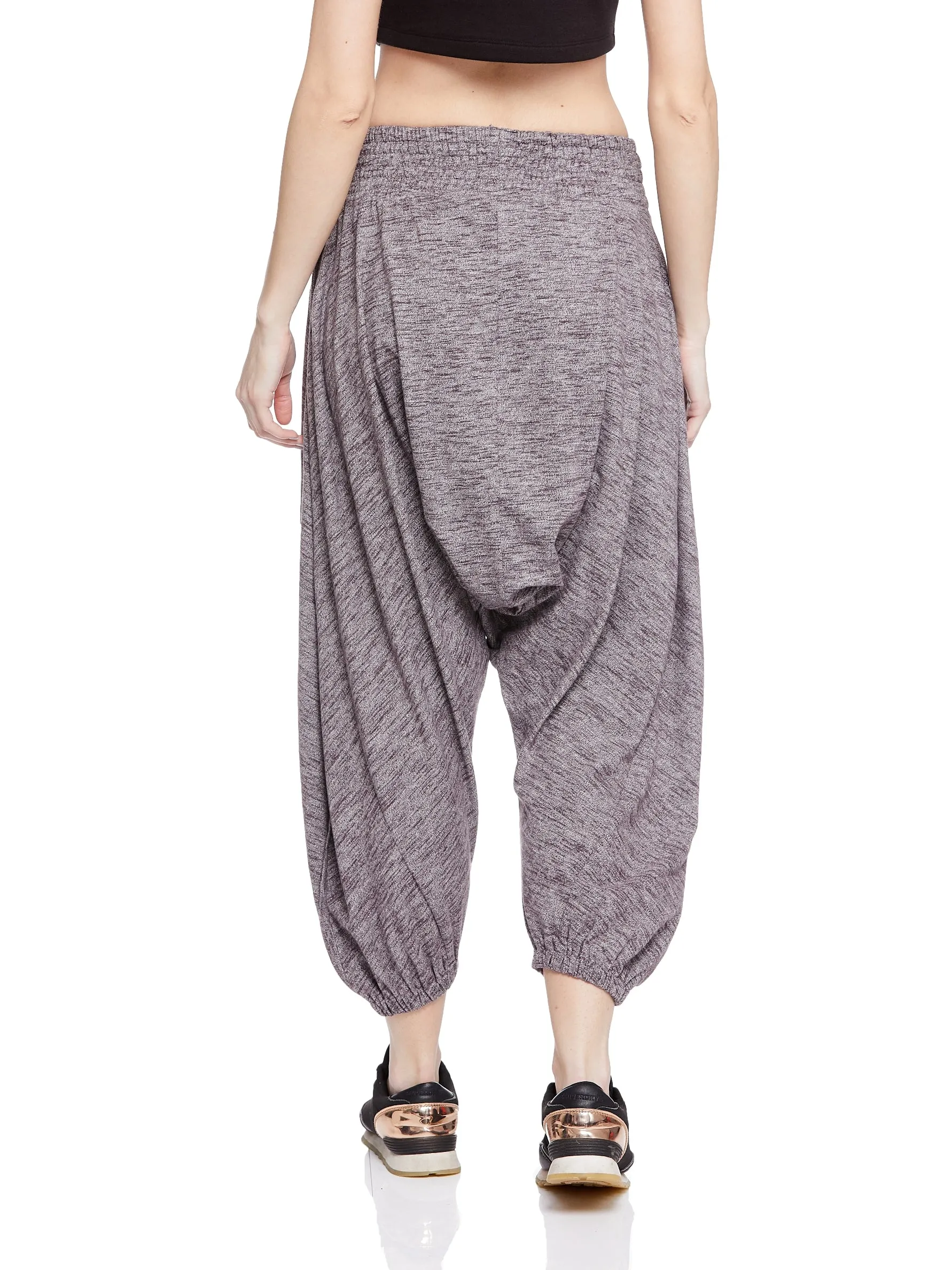 SMOCKED YOGA PANT (RUM RAISIN)