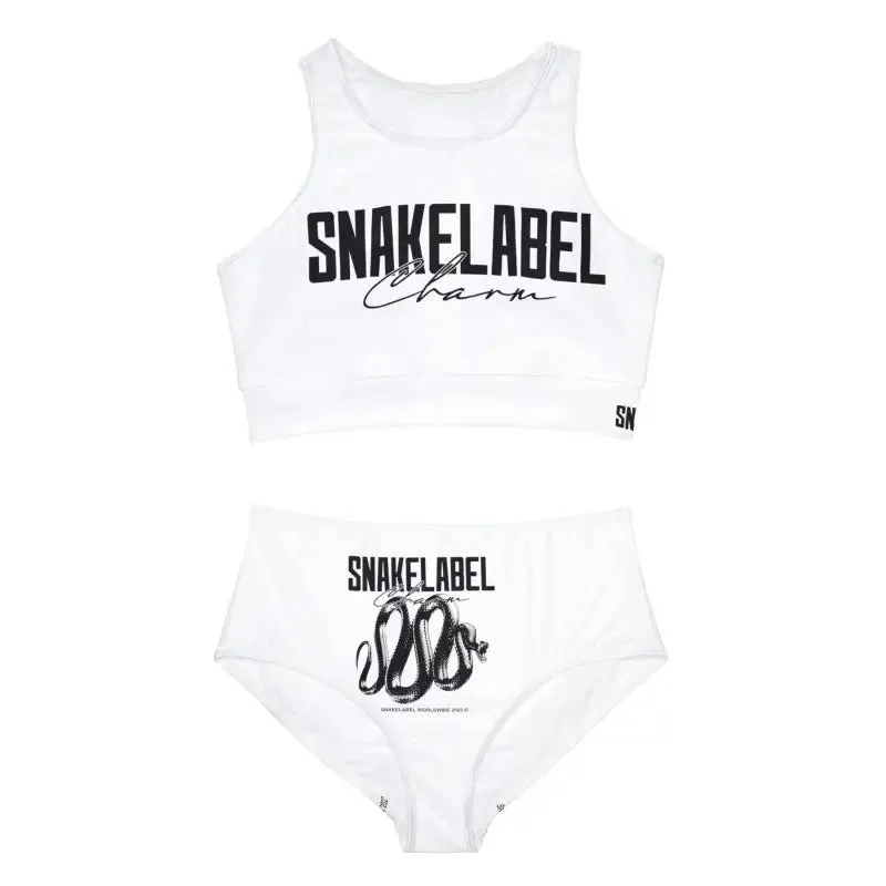 Snake Sporty Bikini Set: 4-Way Stretch, High-Waisted Comfort & Coverage