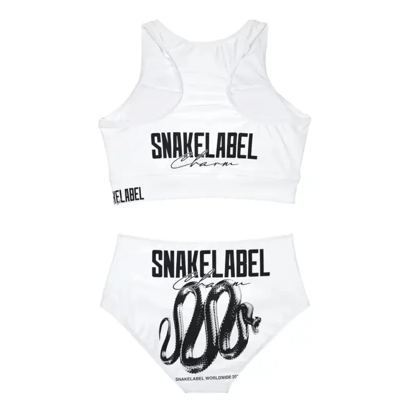 Snake Sporty Bikini Set: 4-Way Stretch, High-Waisted Comfort & Coverage