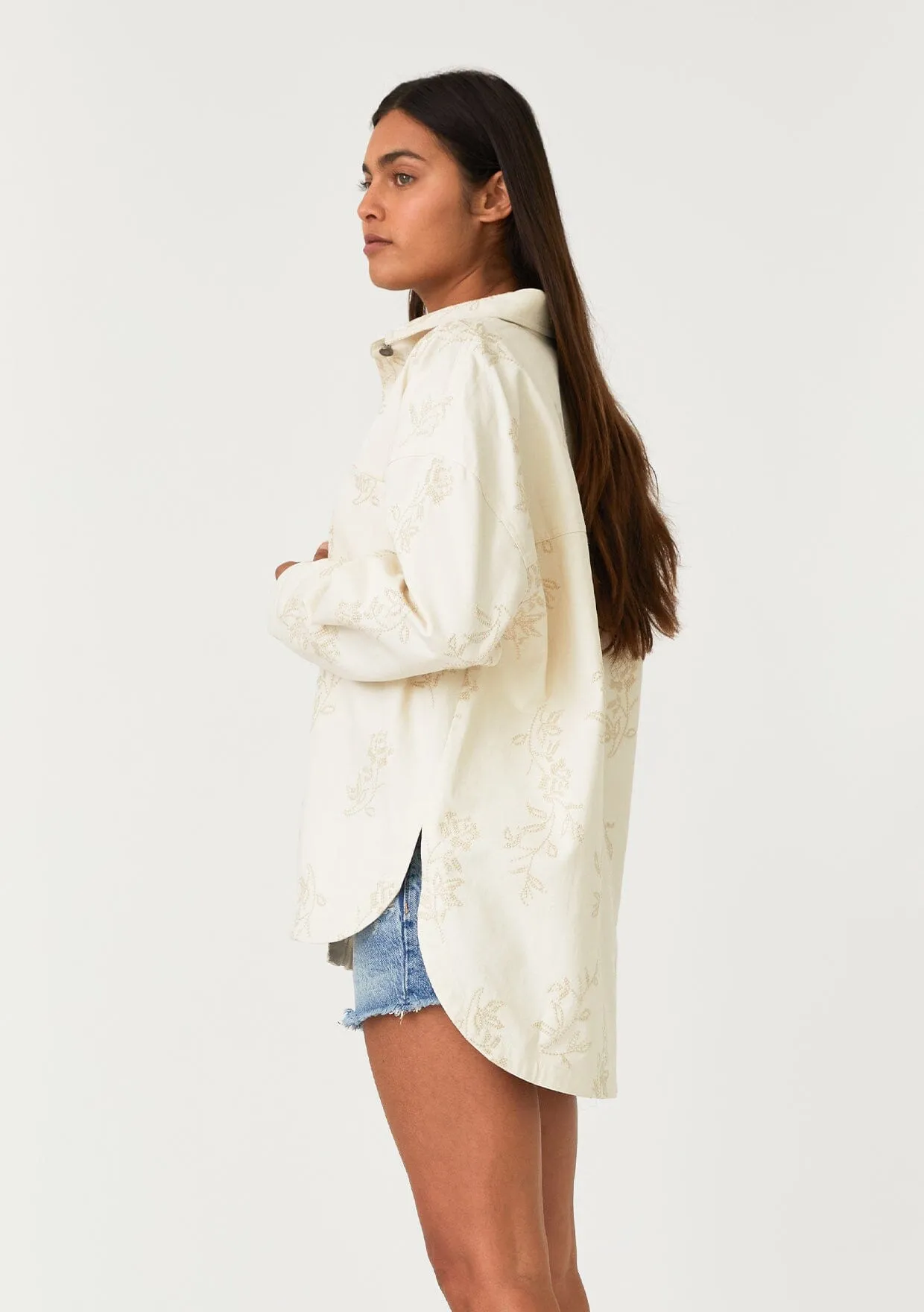 Sofia Embroidered Shirt Jacket